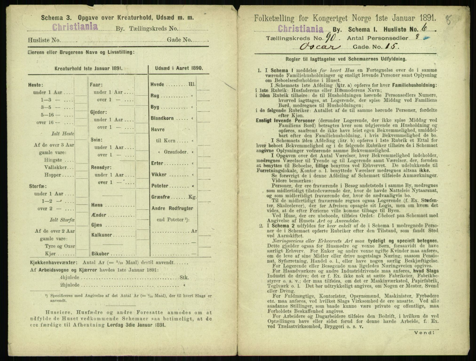 RA, 1891 census for 0301 Kristiania, 1891, p. 44343