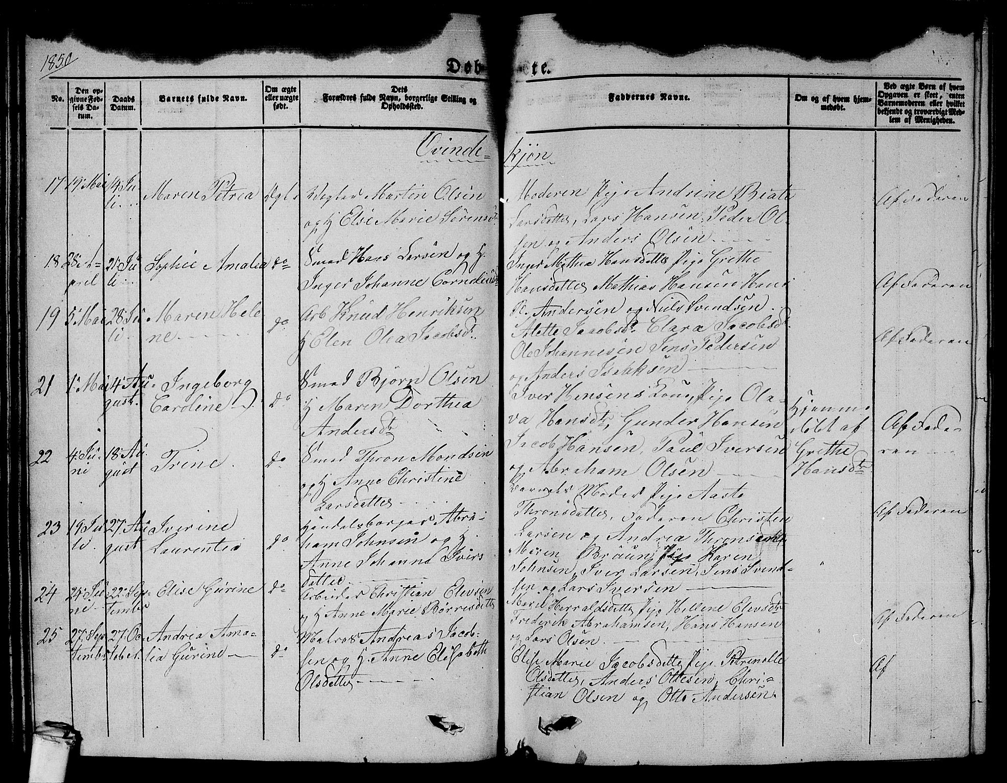 Larvik kirkebøker, AV/SAKO-A-352/G/Gb/L0002: Parish register (copy) no. II 2, 1843-1866, p. 45