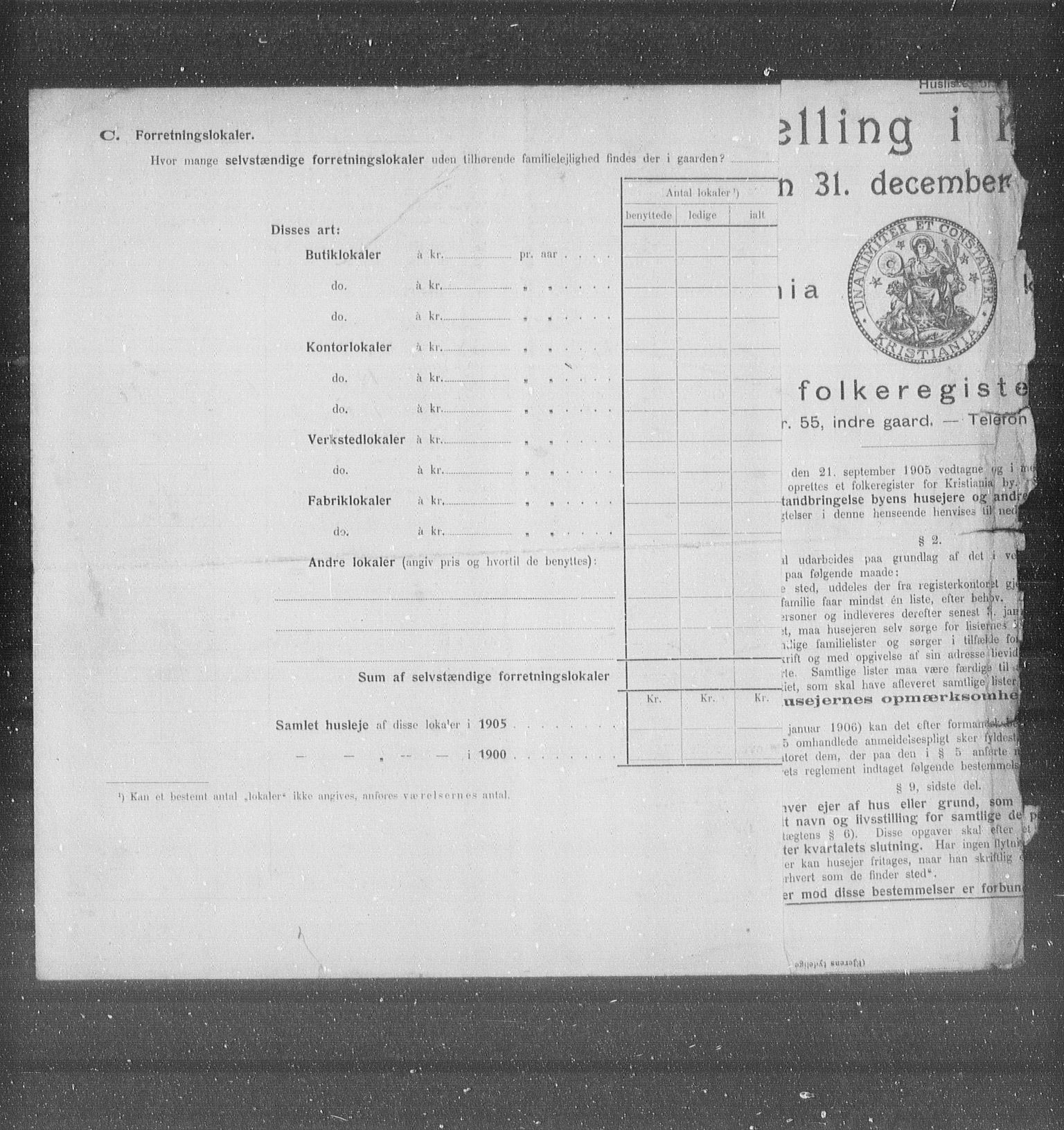 OBA, Municipal Census 1905 for Kristiania, 1905, p. 23875