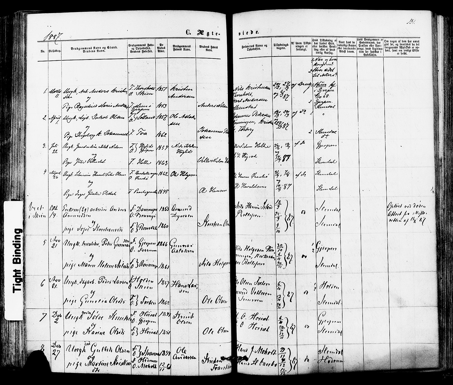Siljan kirkebøker, SAKO/A-300/F/Fa/L0002: Parish register (official) no. 2, 1870-1895, p. 151