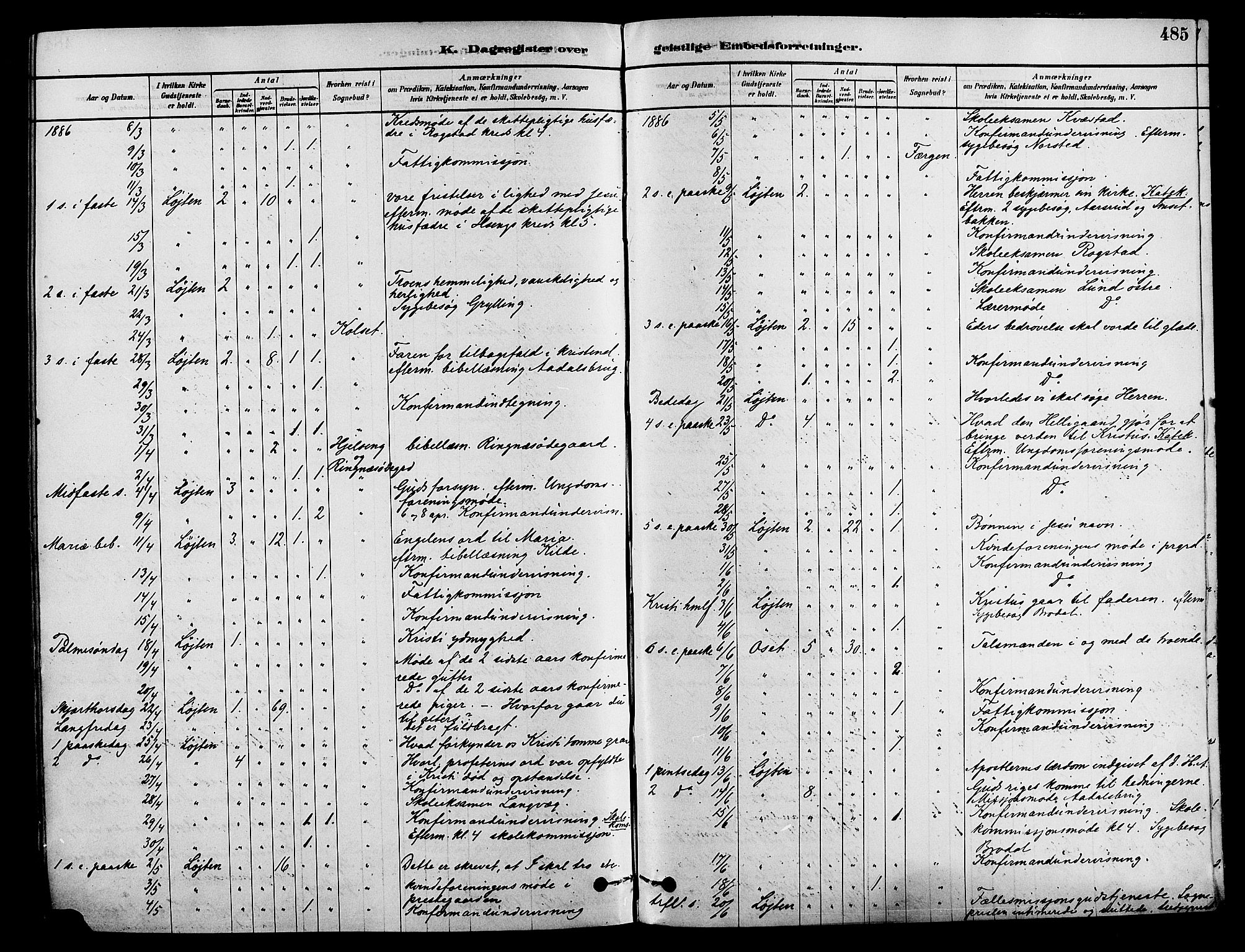 Løten prestekontor, SAH/PREST-022/K/Ka/L0009: Parish register (official) no. 9, 1878-1891, p. 485