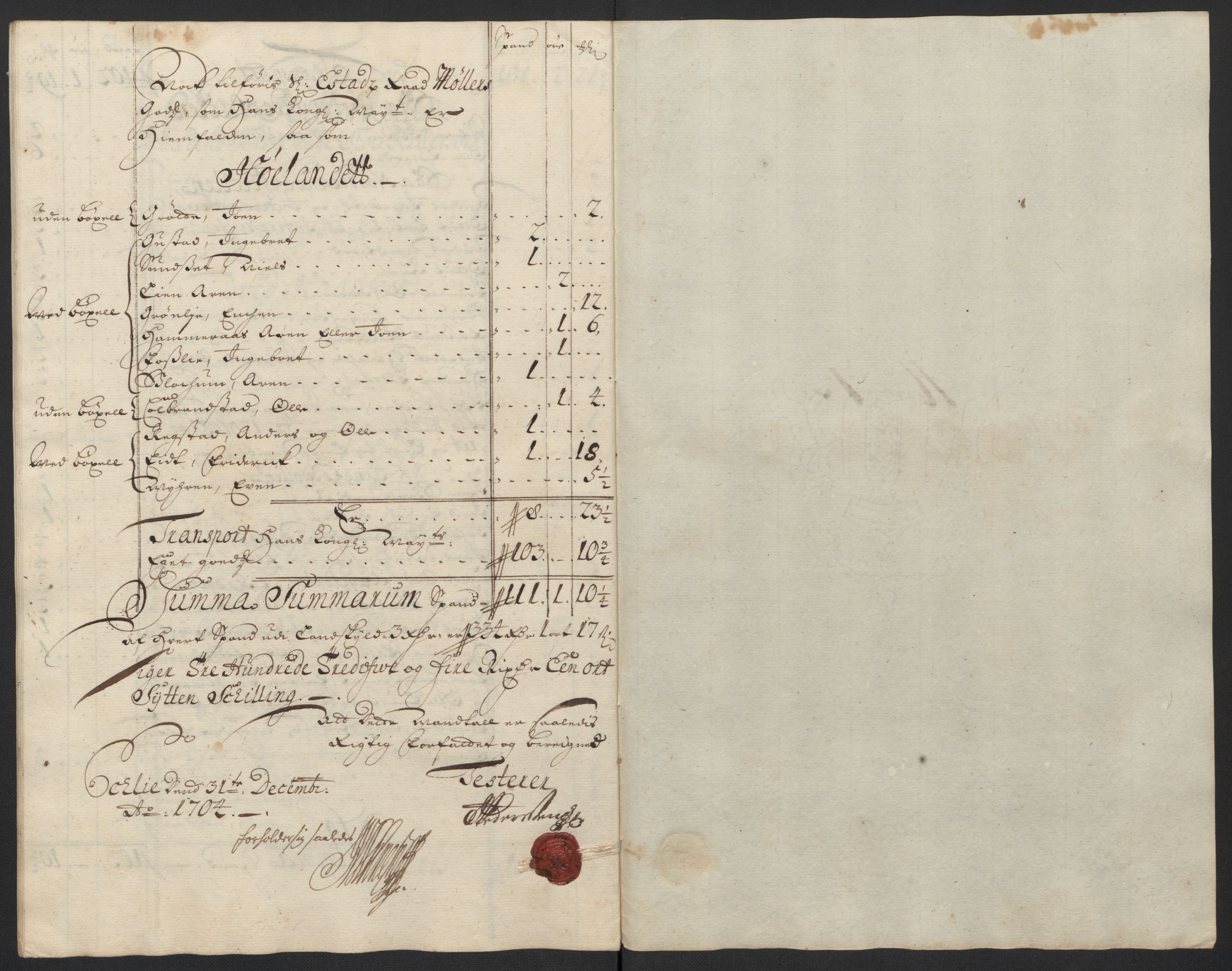 Rentekammeret inntil 1814, Reviderte regnskaper, Fogderegnskap, RA/EA-4092/R60/L3954: Fogderegnskap Orkdal og Gauldal, 1704, p. 363