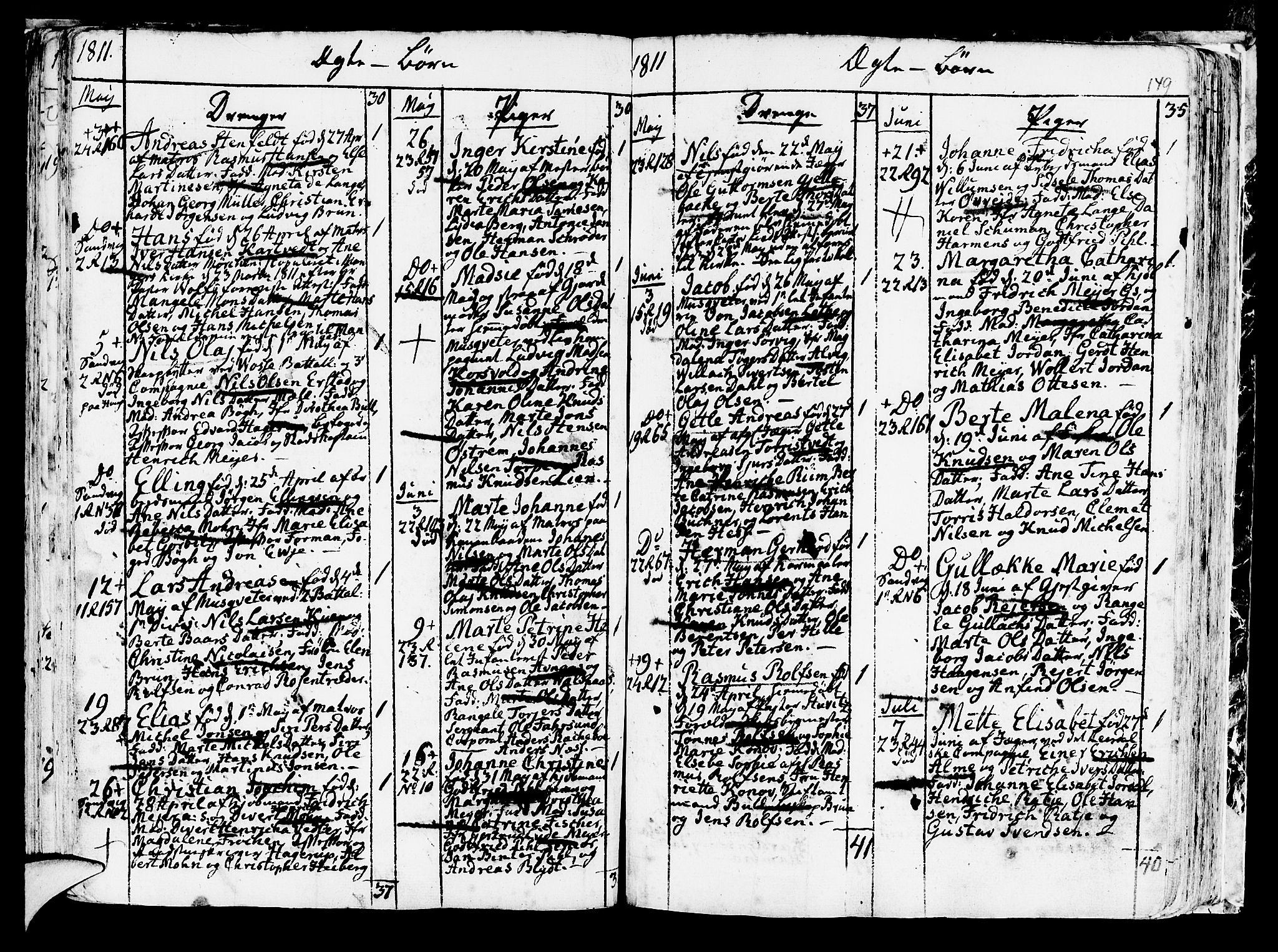 Korskirken sokneprestembete, SAB/A-76101/H/Haa/L0006: Parish register (official) no. A 6, 1790-1820, p. 149