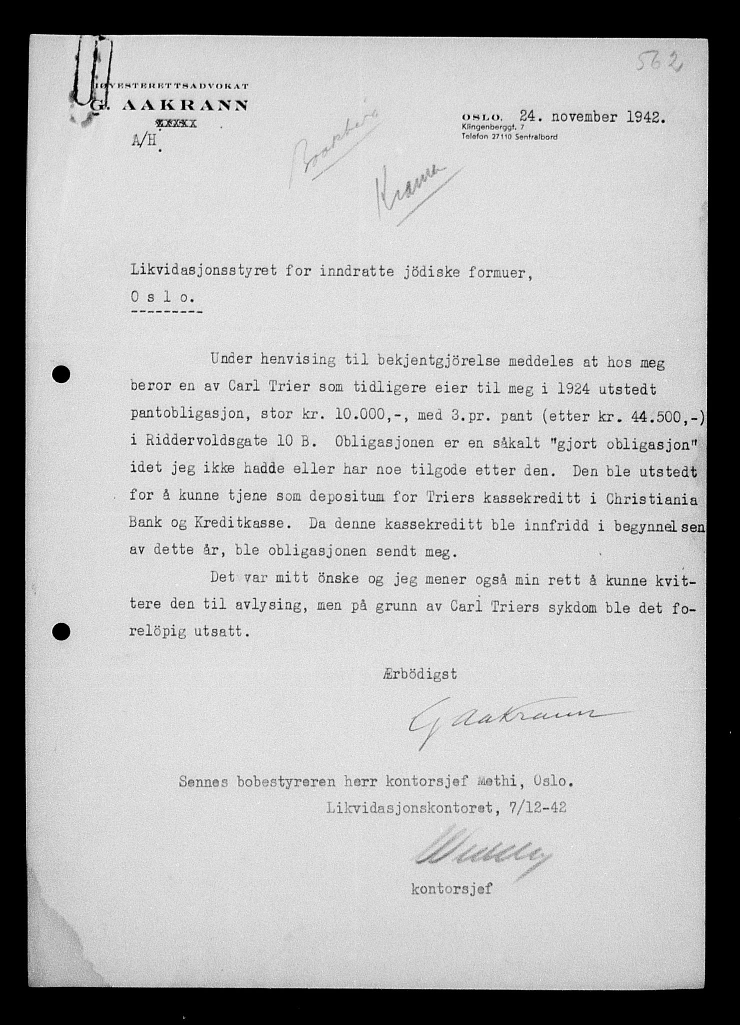Justisdepartementet, Tilbakeføringskontoret for inndratte formuer, AV/RA-S-1564/H/Hc/Hcc/L0984: --, 1945-1947, p. 403