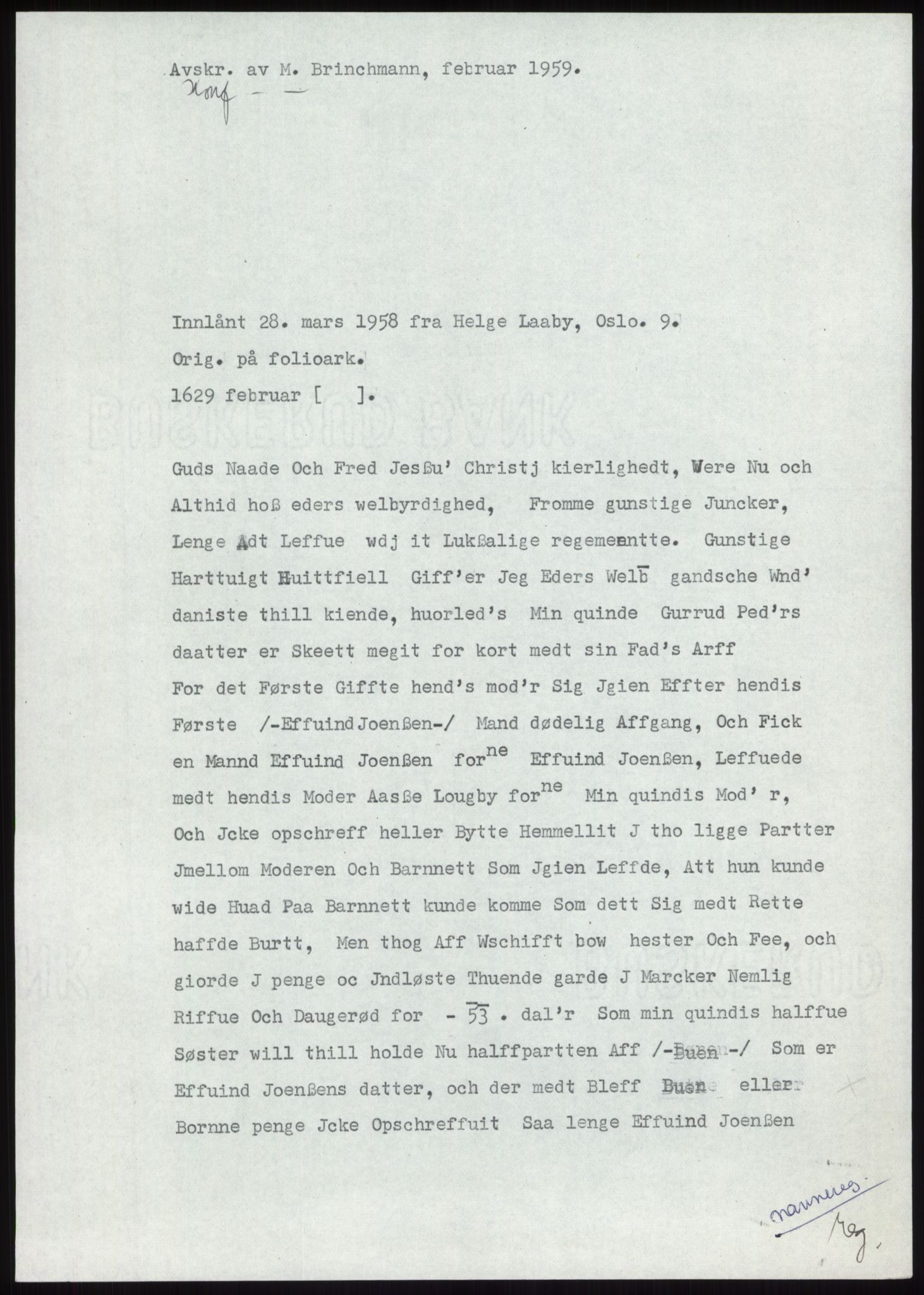 Samlinger til kildeutgivelse, Diplomavskriftsamlingen, AV/RA-EA-4053/H/Ha, p. 508