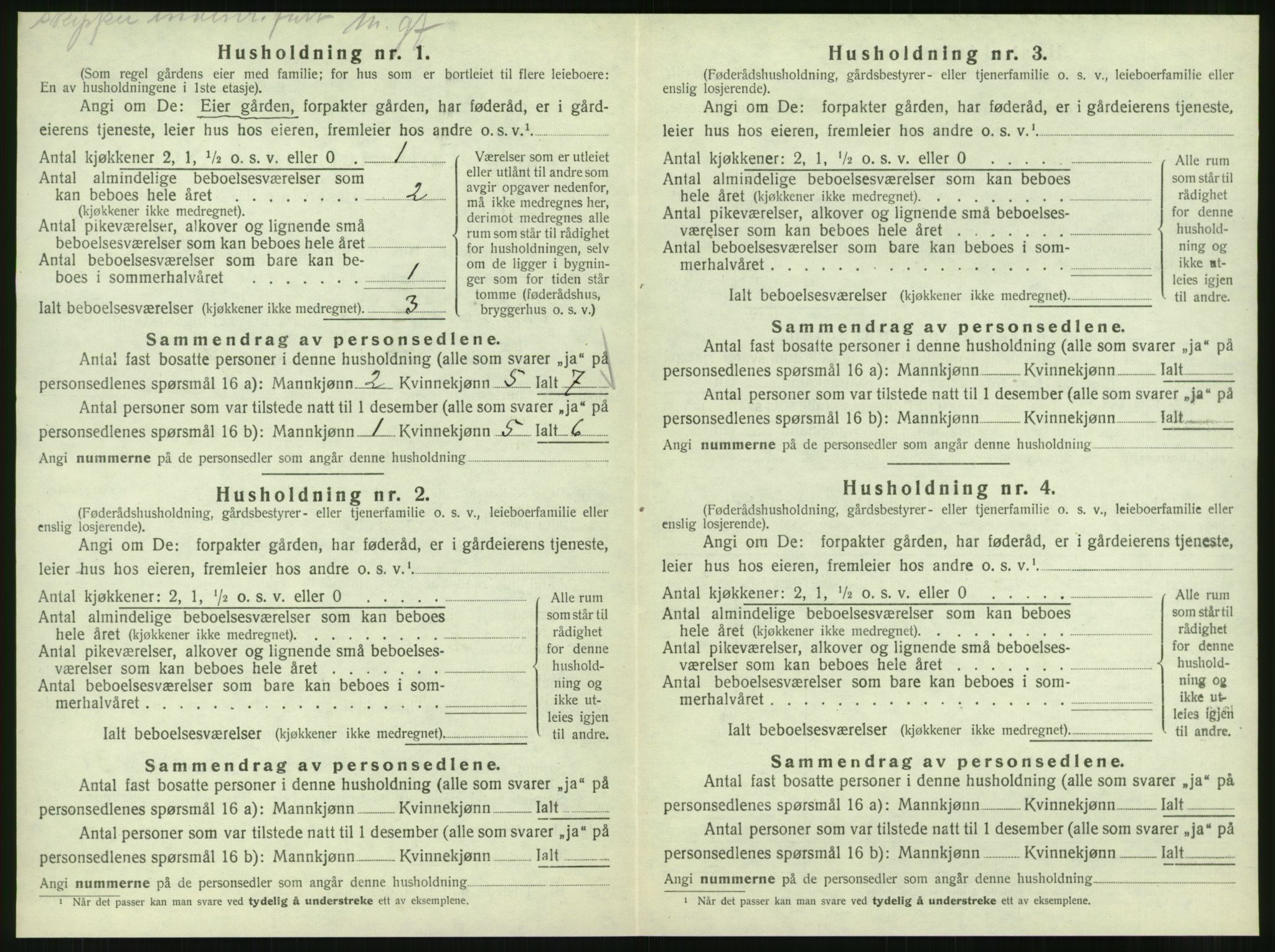 SAT, 1920 census for Vik, 1920, p. 448