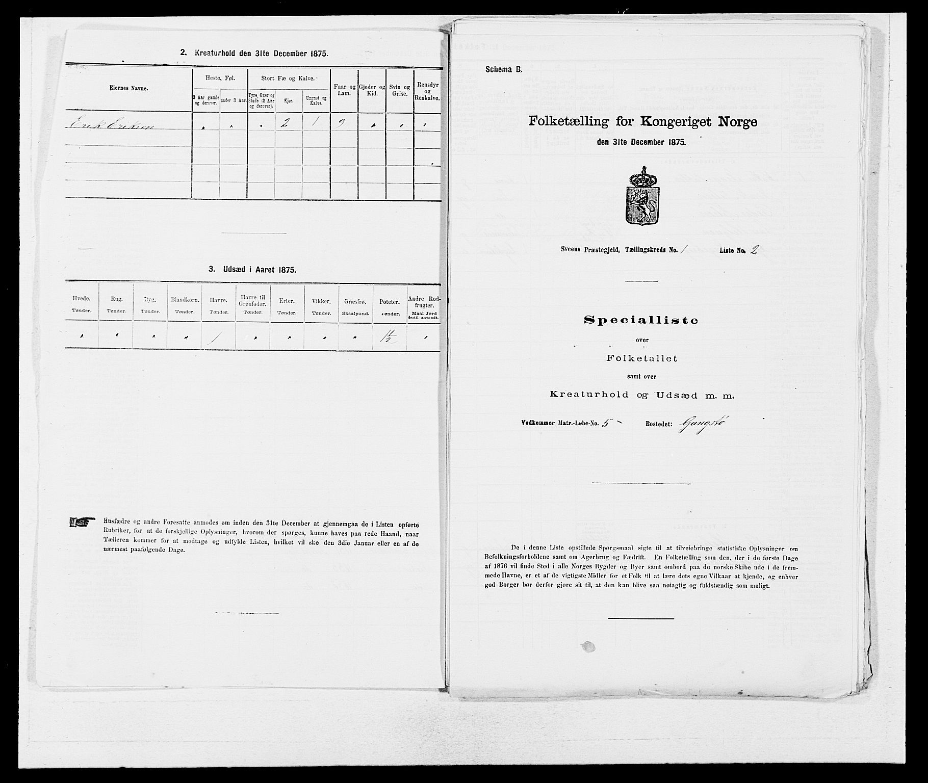 SAB, 1875 census for 1216P Sveio, 1875, p. 52