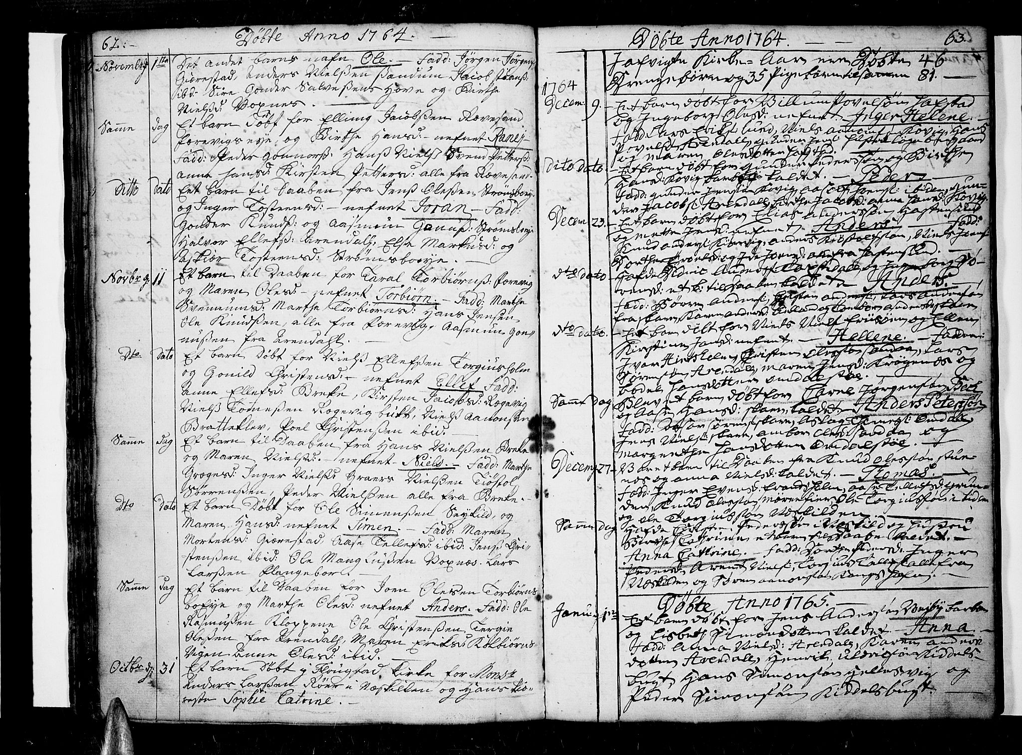 Tromøy sokneprestkontor, AV/SAK-1111-0041/F/Fa/L0001: Parish register (official) no. A 1, 1747-1793, p. 62-63