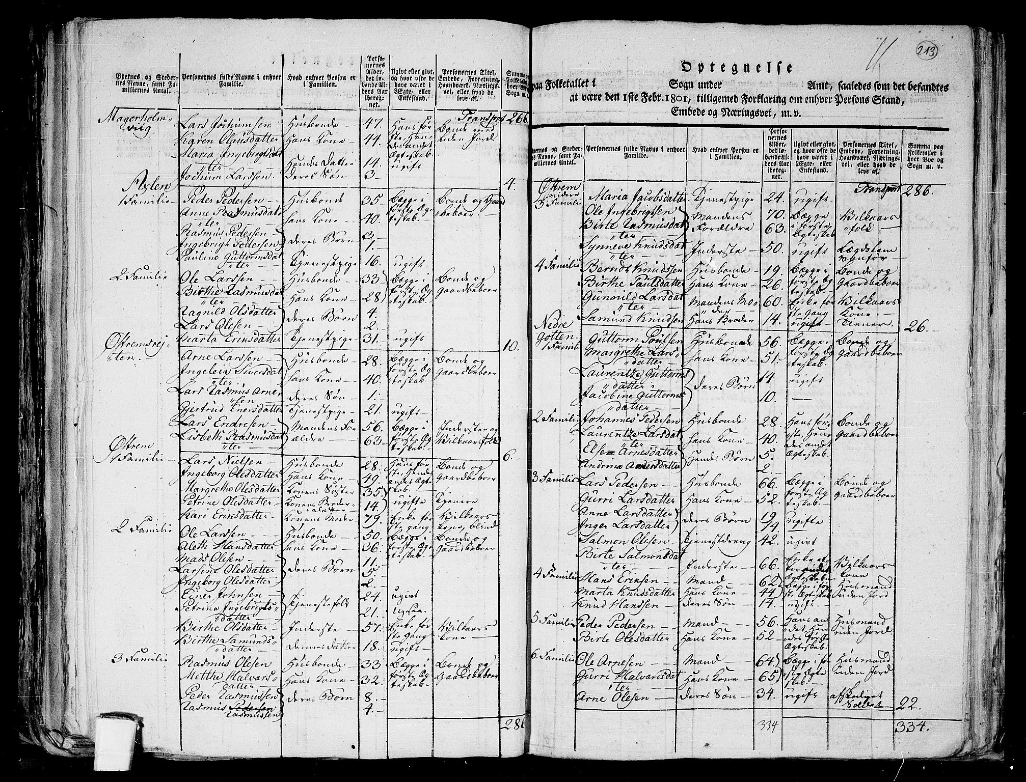 RA, 1801 census for 1531P Borgund, 1801, p. 212b-213a