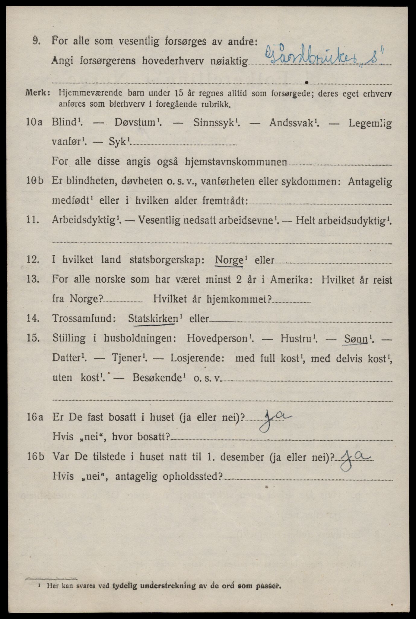 SAKO, 1920 census for Nissedal, 1920, p. 2270