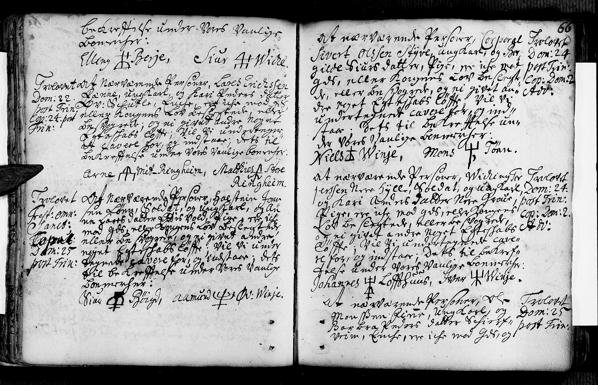 Voss sokneprestembete, AV/SAB-A-79001/H/Haa: Parish register (official) no. A 2, 1709-1730, p. 66