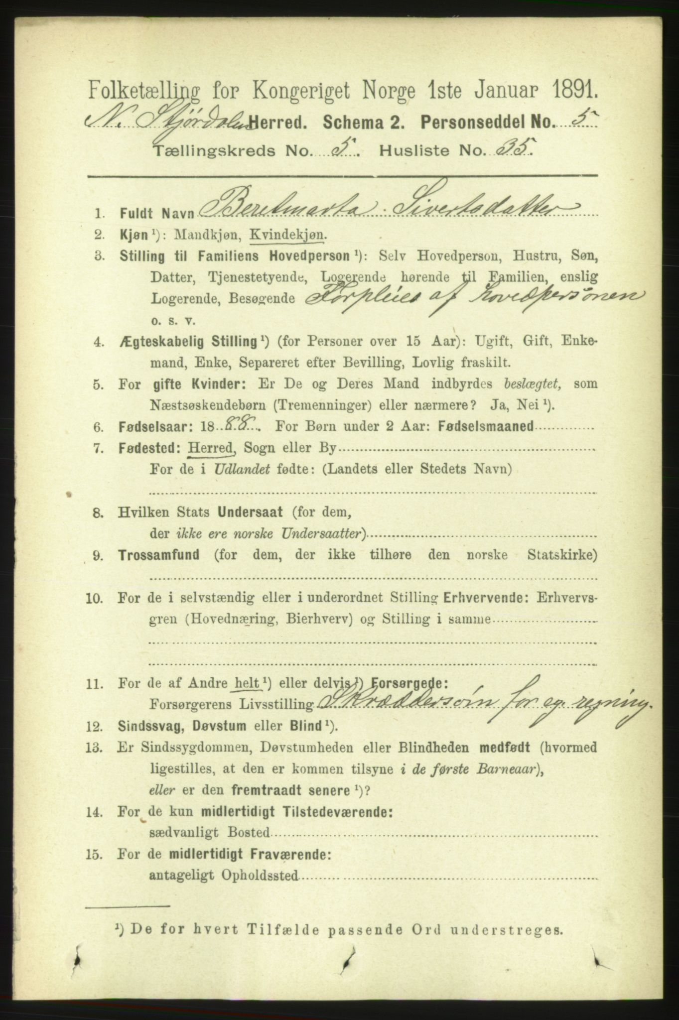 RA, 1891 census for 1714 Nedre Stjørdal, 1891, p. 2223