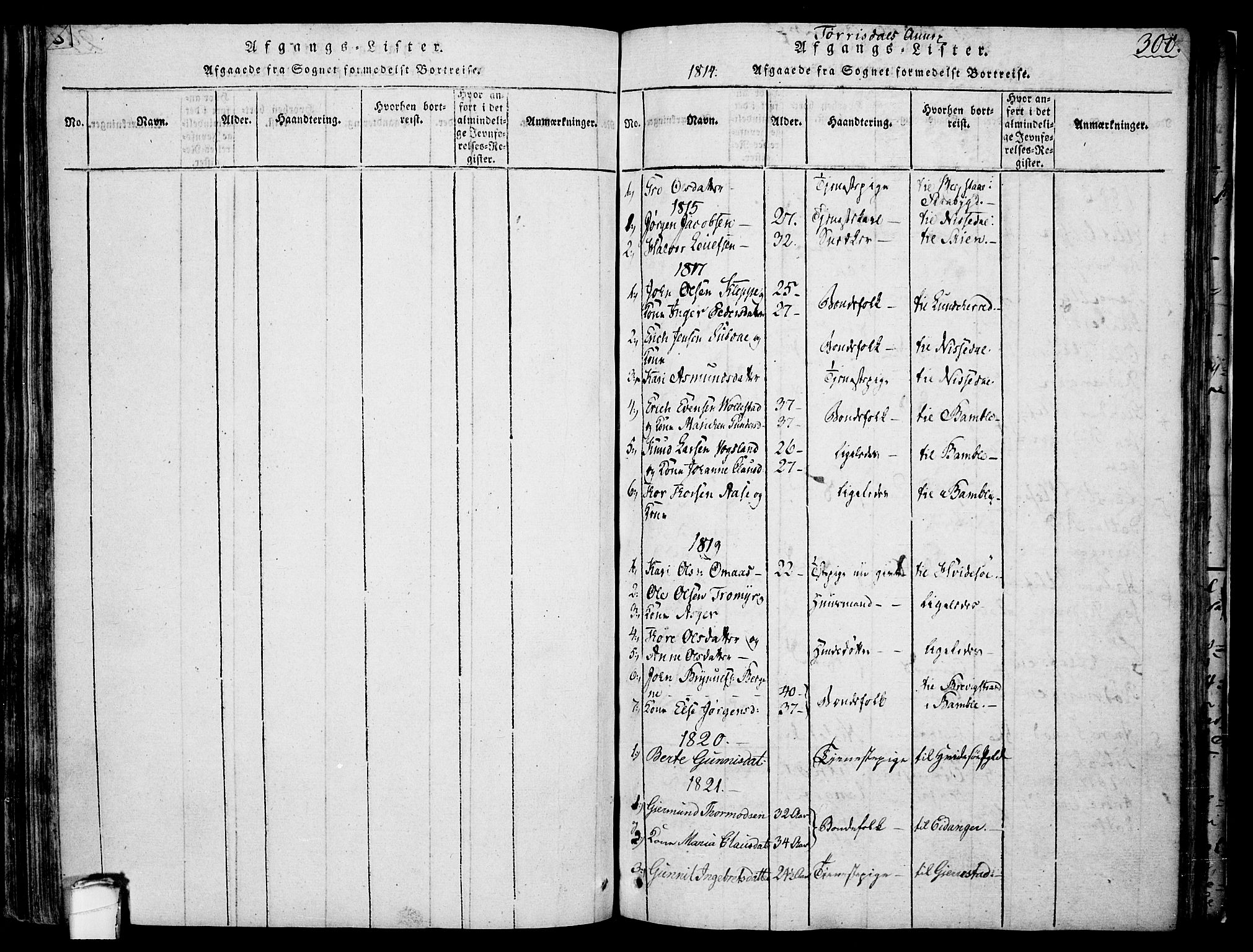 Drangedal kirkebøker, SAKO/A-258/F/Fa/L0005: Parish register (official) no. 5 /2, 1814-1831, p. 300