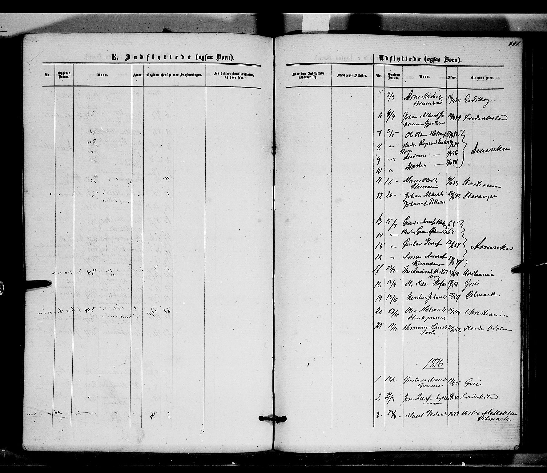 Brandval prestekontor, SAH/PREST-034/H/Ha/Haa/L0001: Parish register (official) no. 1, 1864-1879, p. 351