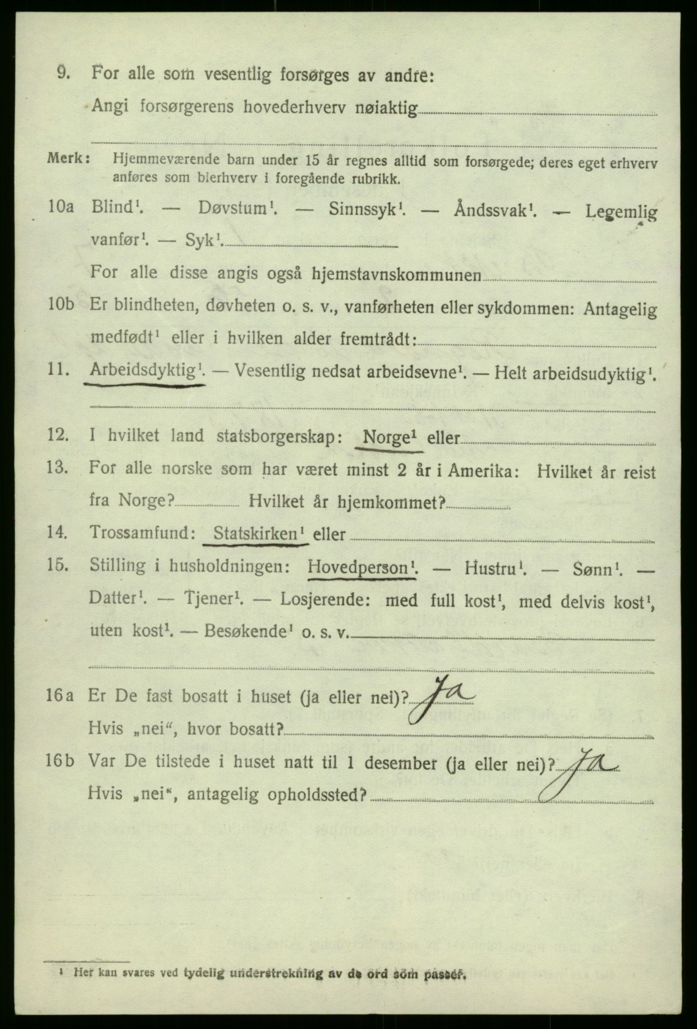 SAB, 1920 census for Brekke, 1920, p. 1483