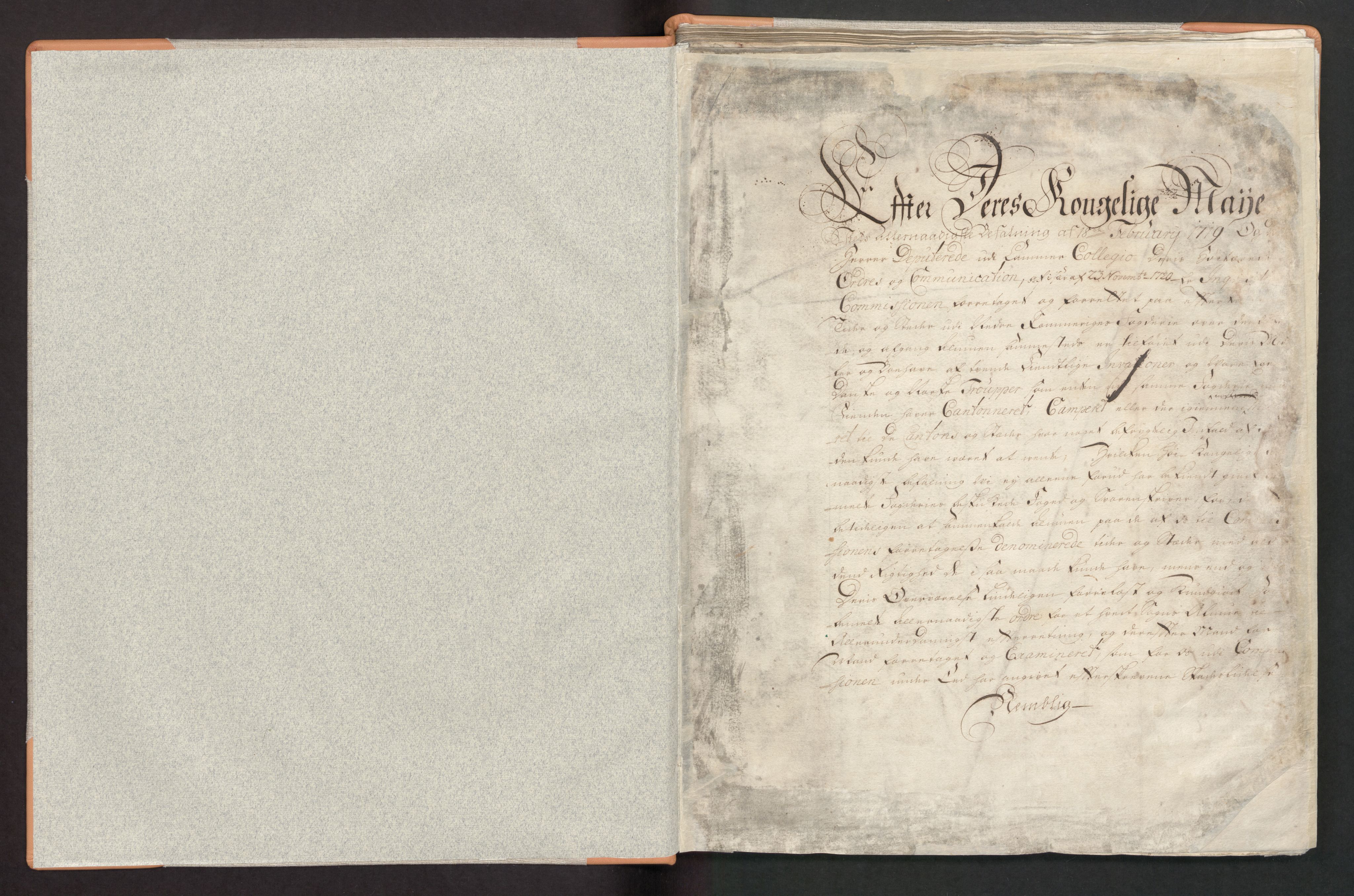 Danske Kanselli, Skapsaker, AV/RA-EA-4061/F/L0094: Skap 16, pakke 6, 1716-1719, p. 171