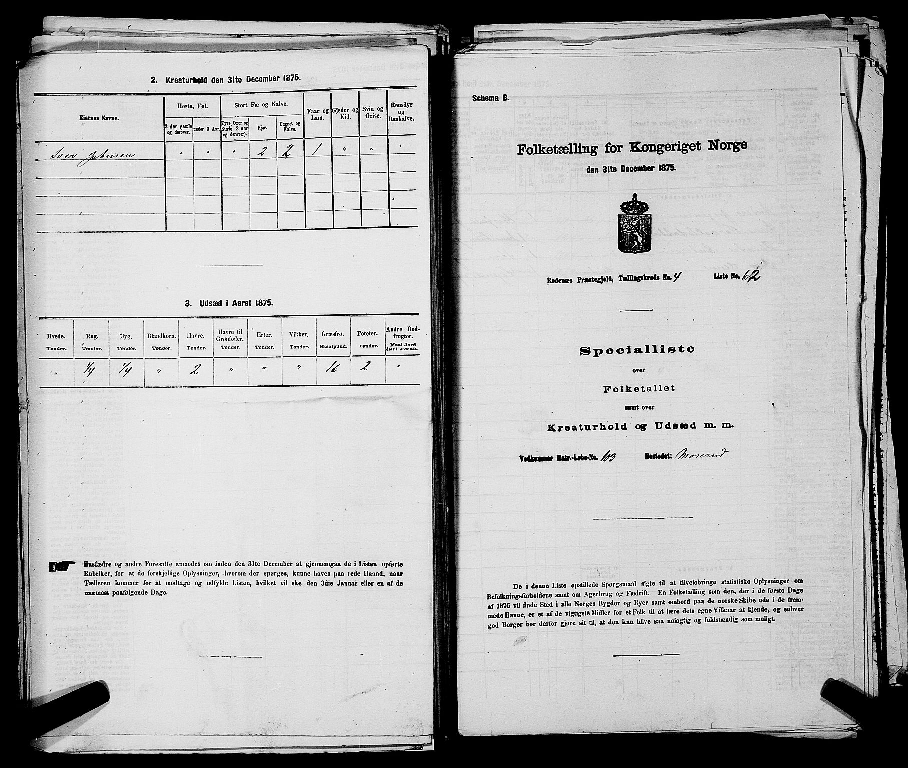 RA, 1875 census for 0120P Rødenes, 1875, p. 628