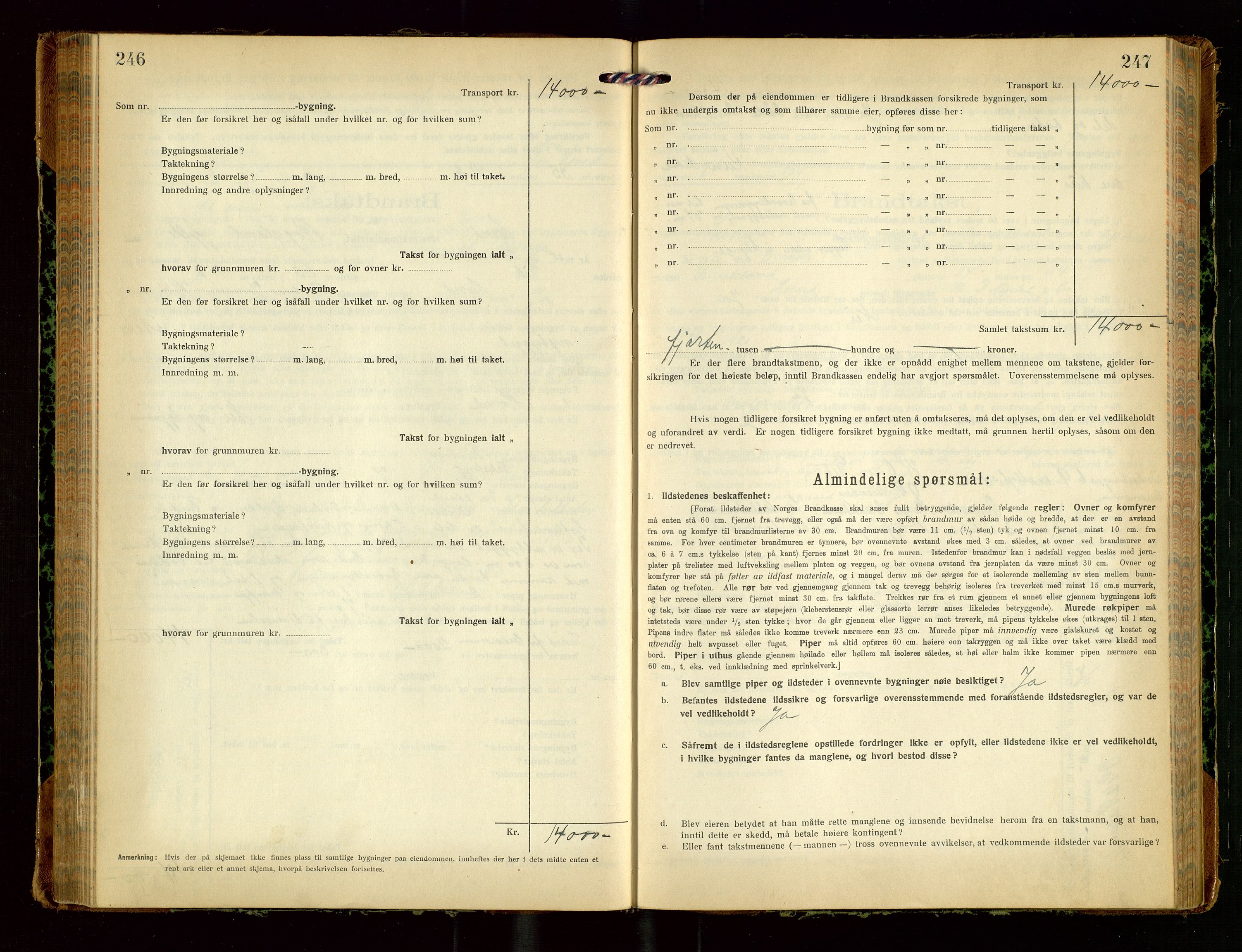 Lund lensmannskontor, SAST/A-100303/Gob/L0004: "Brandtakstprotokol", 1921-1929, p. 246-247