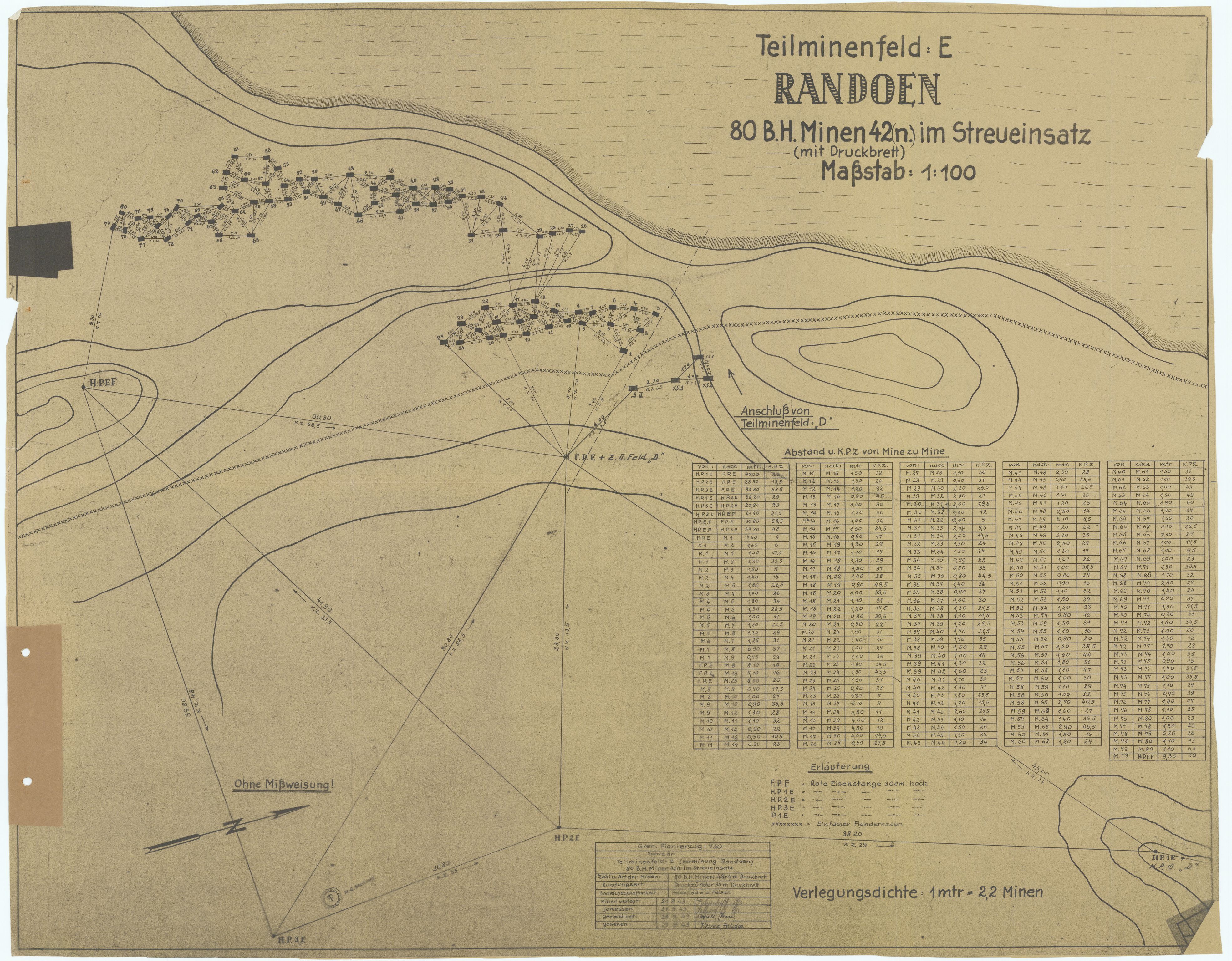 Forsvaret, Sørlandet sjøforsvarsdistrikt, RA/RAFA-3266/F/Fb/Fbf/L0323: Tyske landminefelter, 1945, p. 162