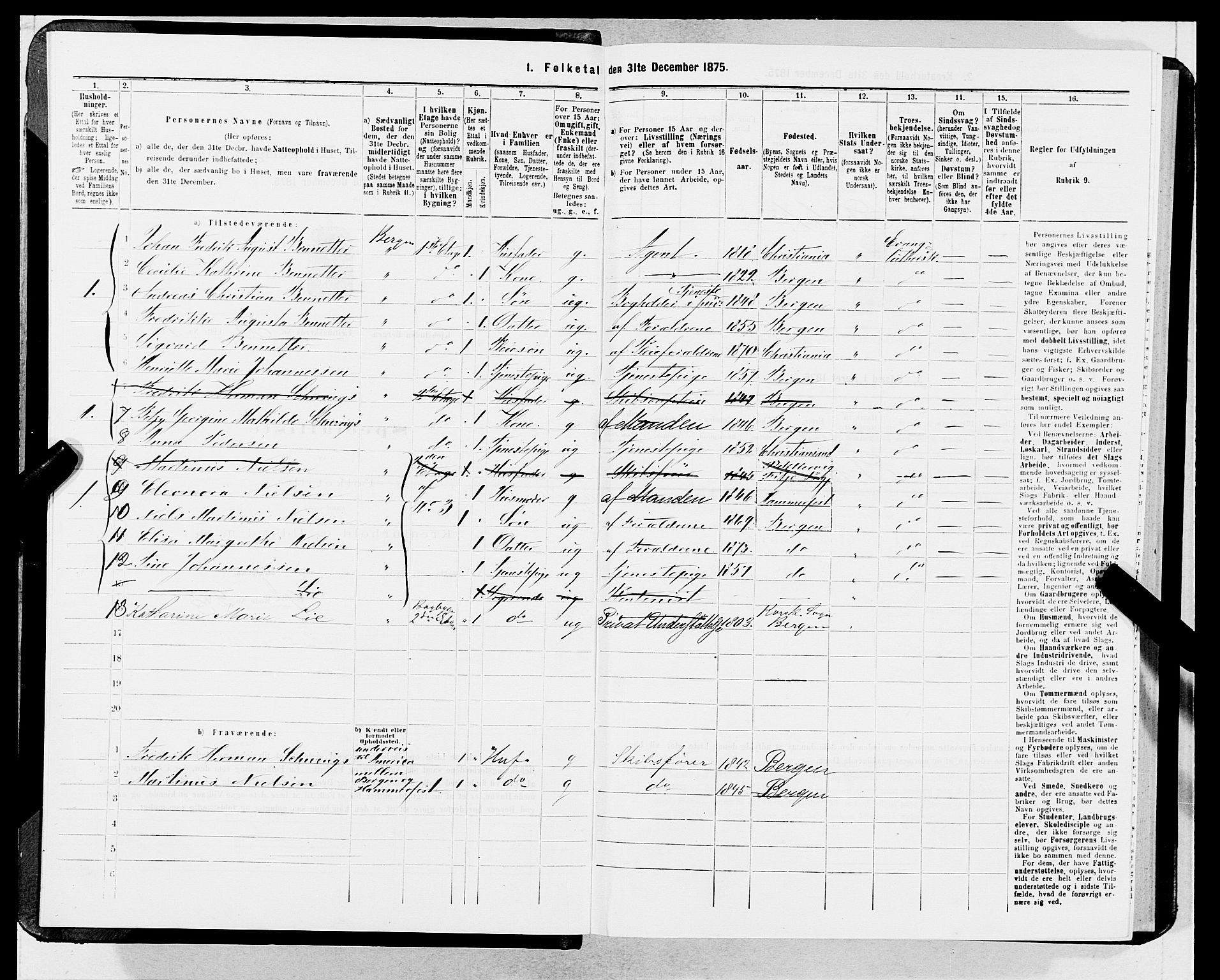 SAB, 1875 census for 1301 Bergen, 1875, p. 1548