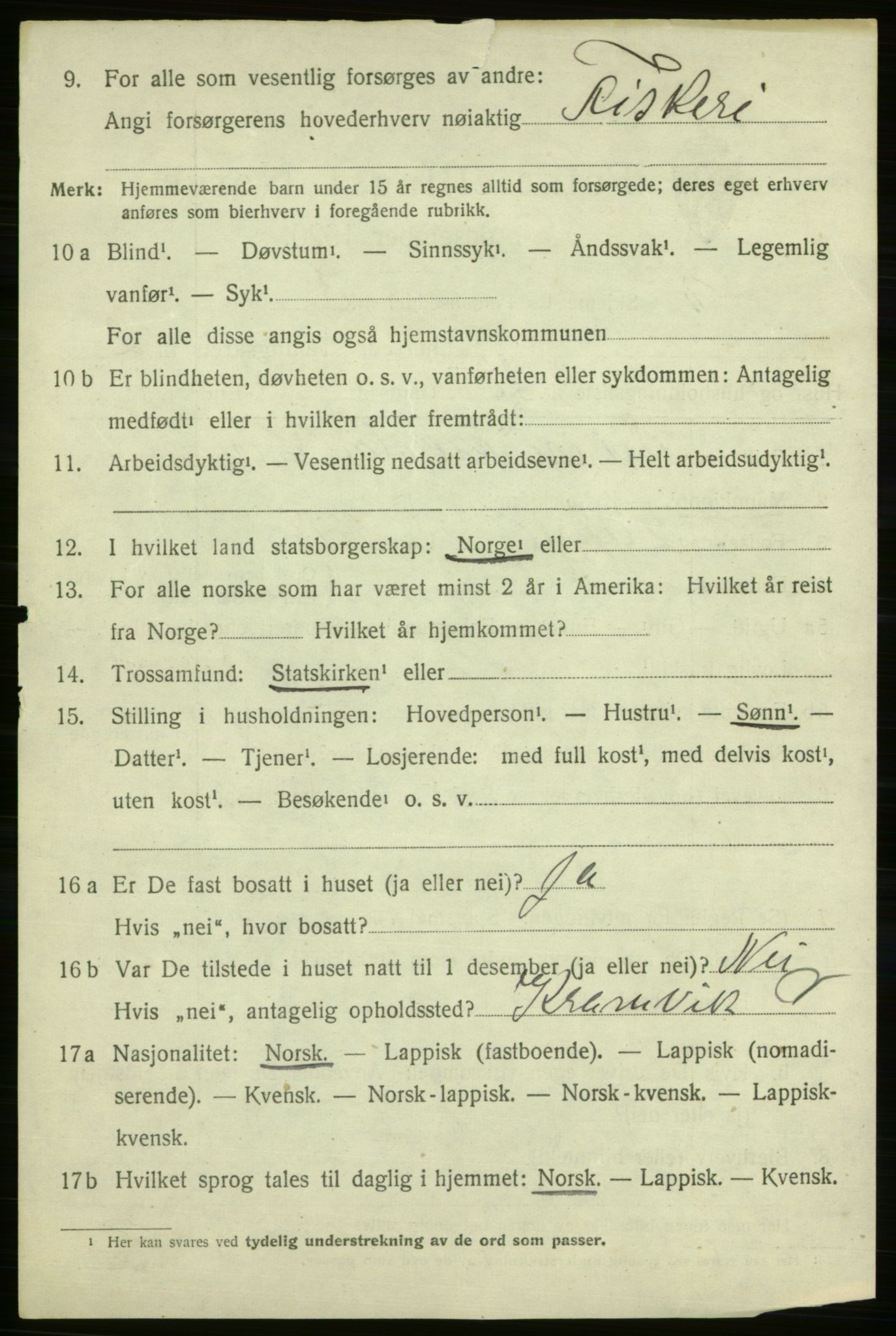 SATØ, 1920 census for Vardø rural district, 1920, p. 789