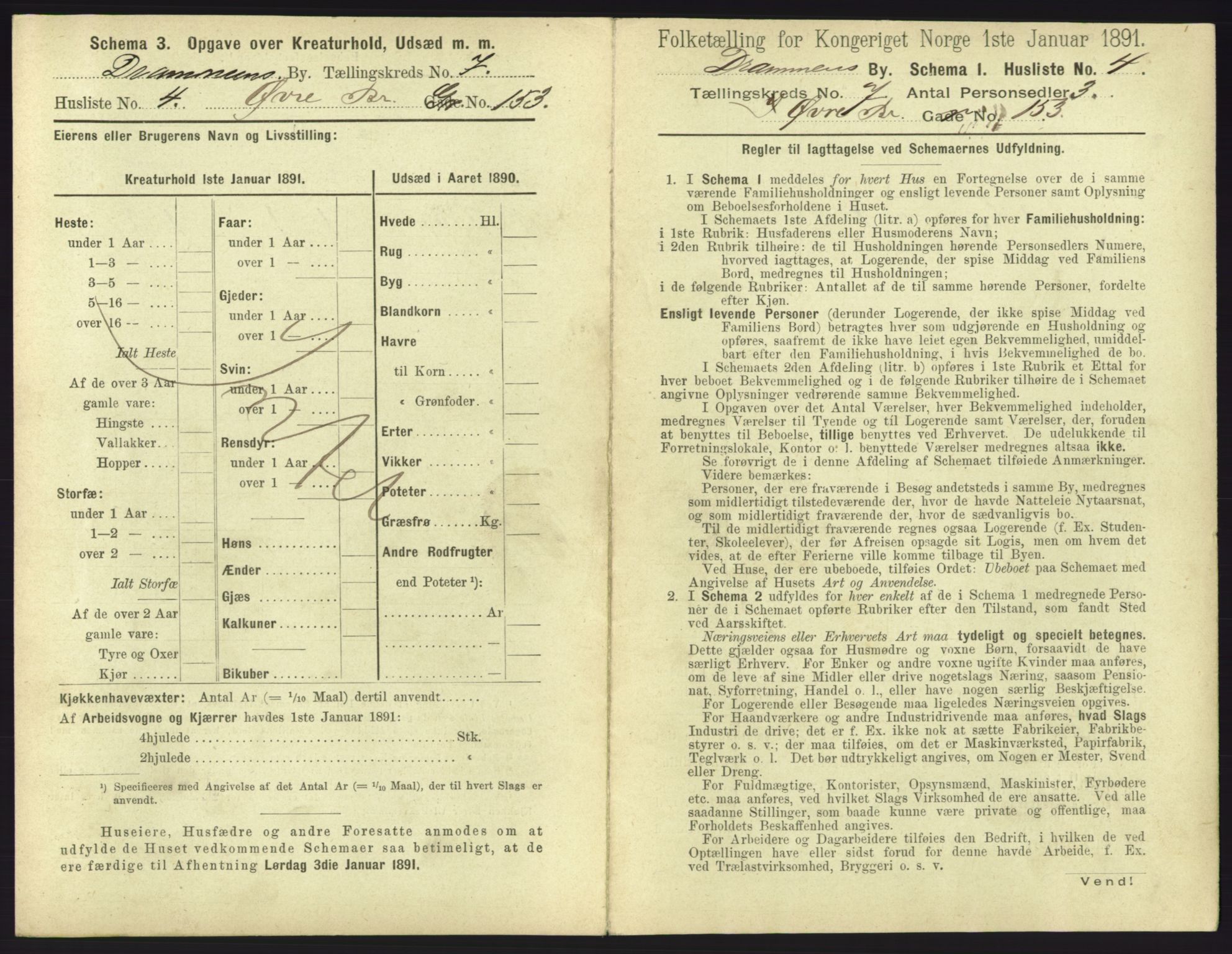 RA, 1891 census for 0602 Drammen, 1891, p. 585