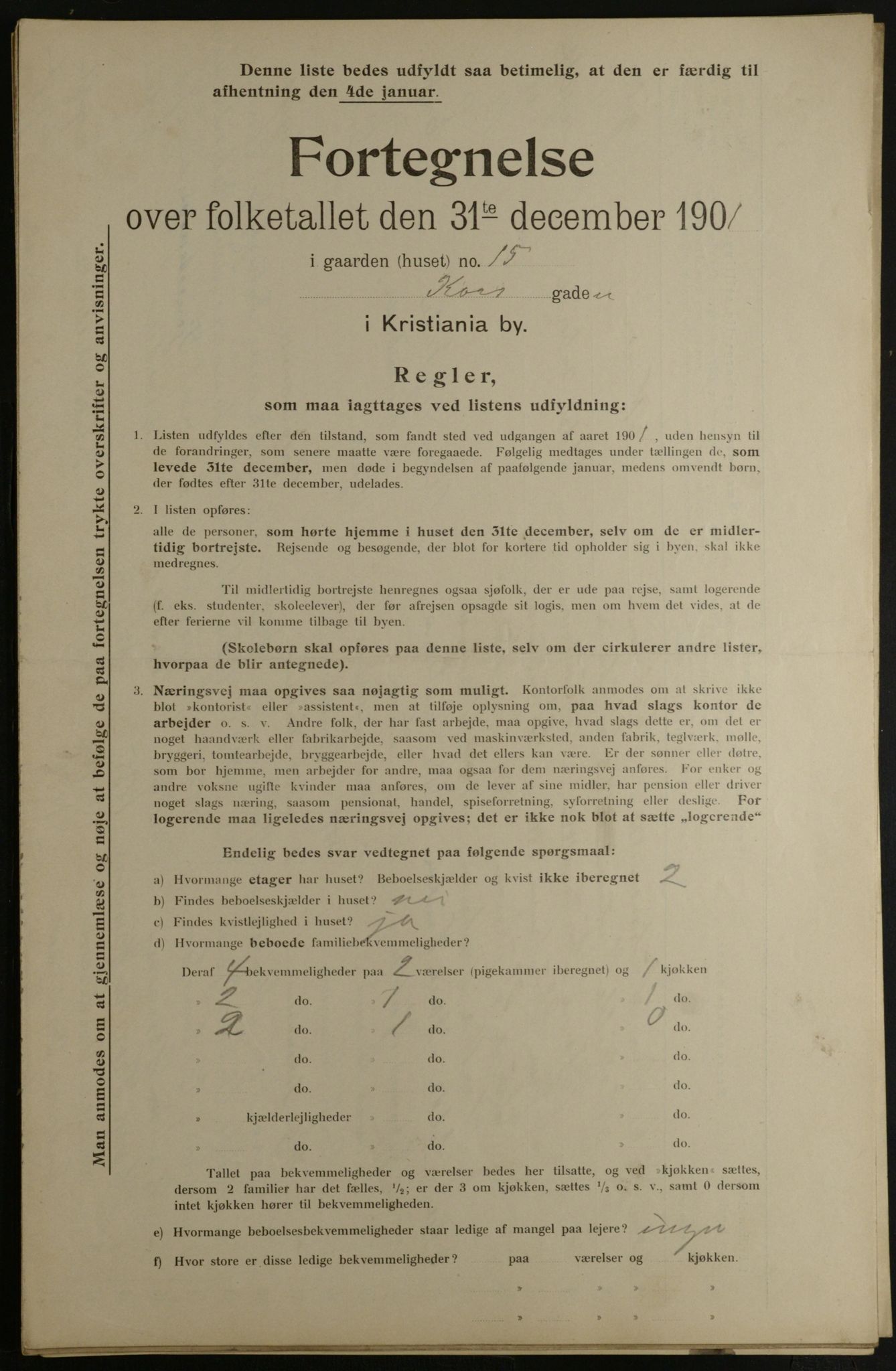 OBA, Municipal Census 1901 for Kristiania, 1901, p. 8261