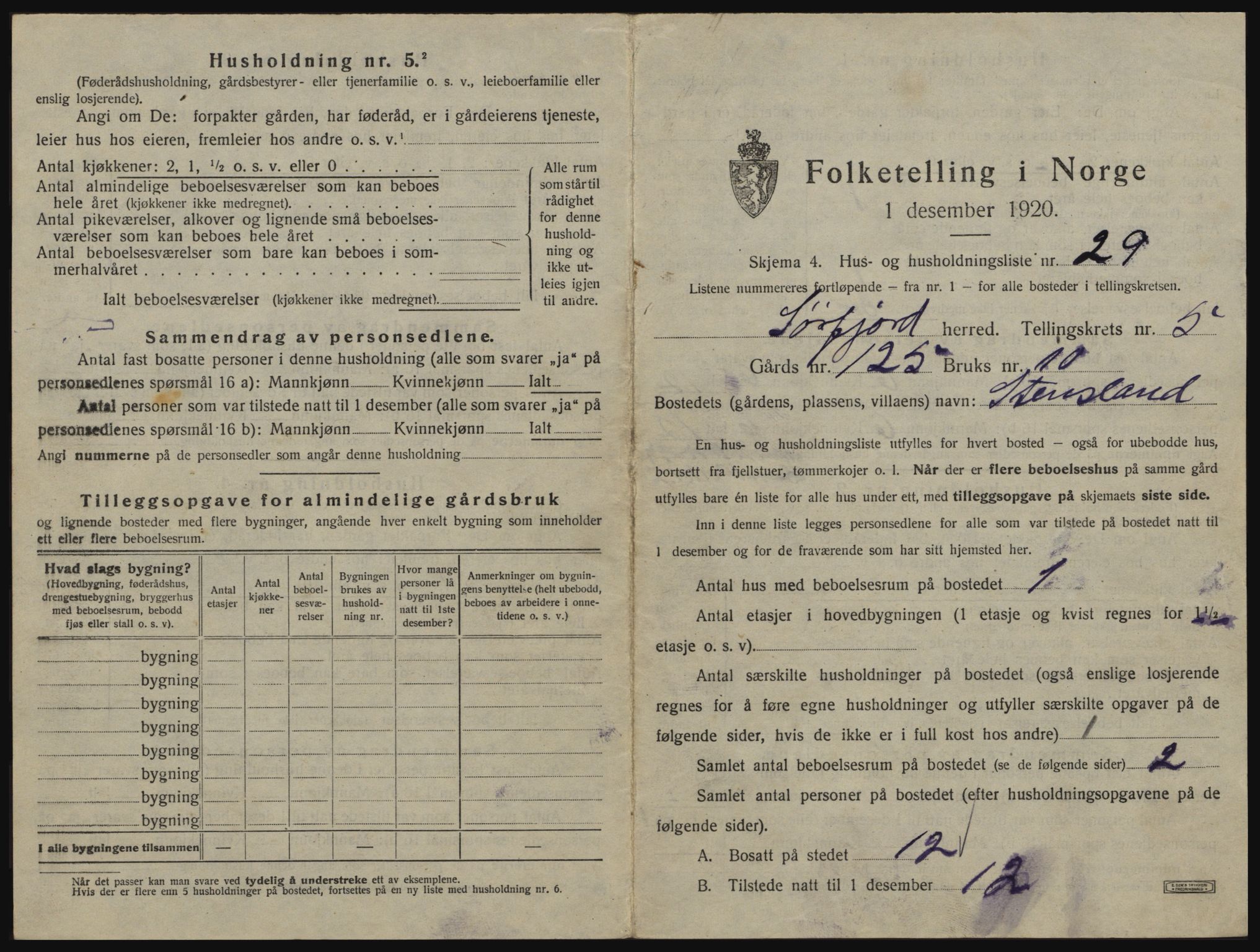 SATØ, 1920 census for Sørfjord, 1920, p. 279