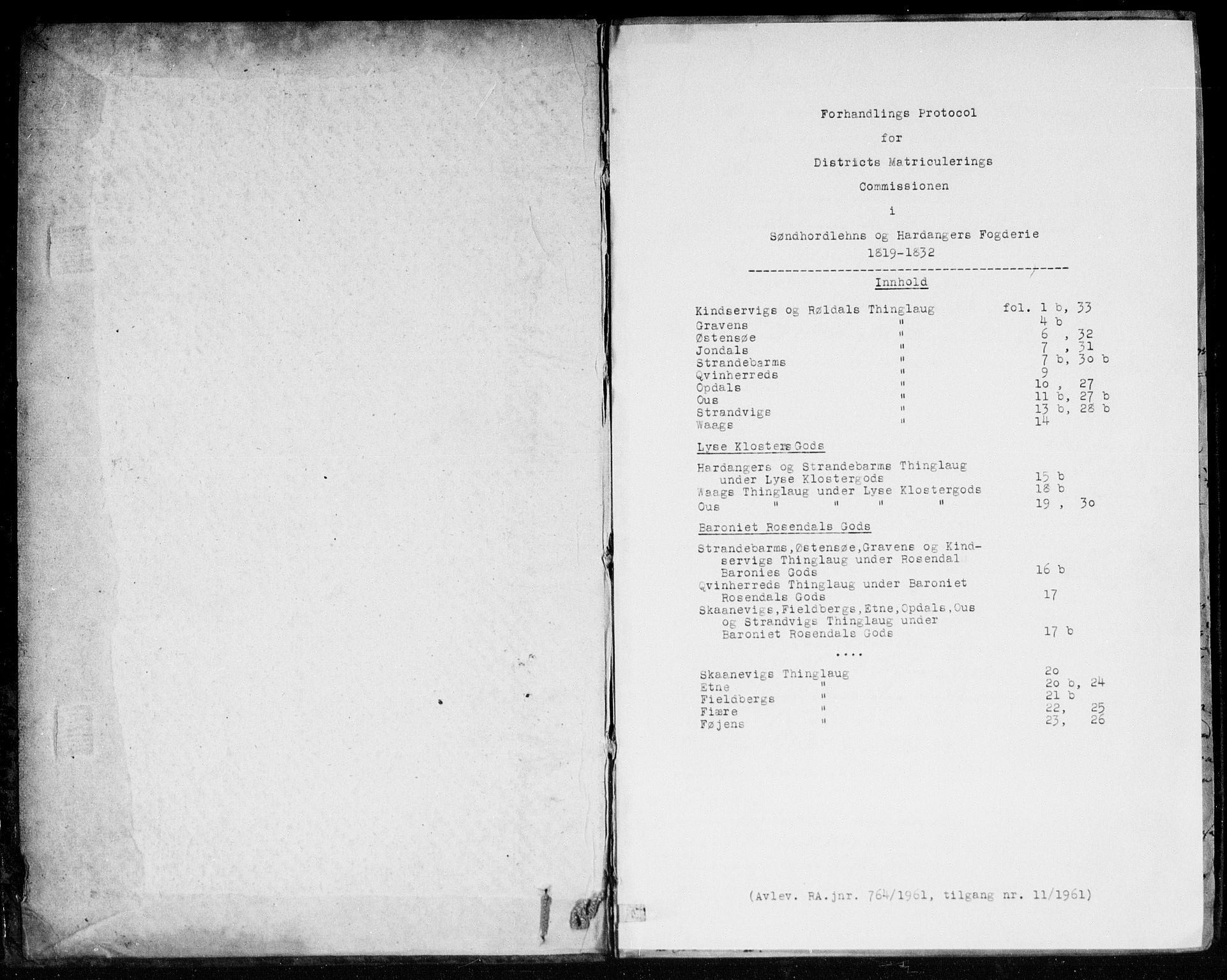 Hovedmatrikkelkommisjonen, RA/S-1529, 1819-1832