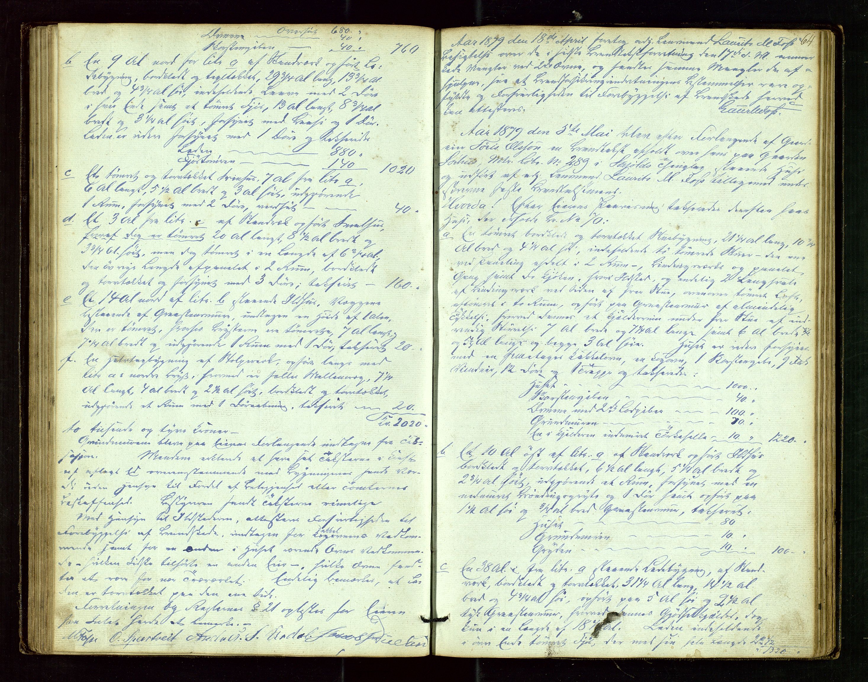 Skjold lensmannskontor, AV/SAST-A-100182/Goa/L0001: "Brandtaxations-Protocol for Skjold Thinglaug i Ryfylke", 1853-1890, p. 63b-64a