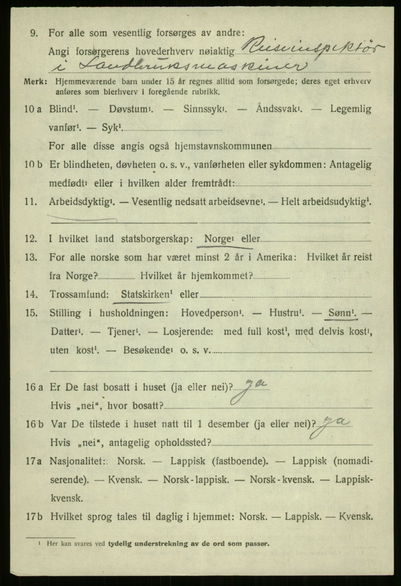 SATØ, 1920 census for Trondenes, 1920, p. 19431