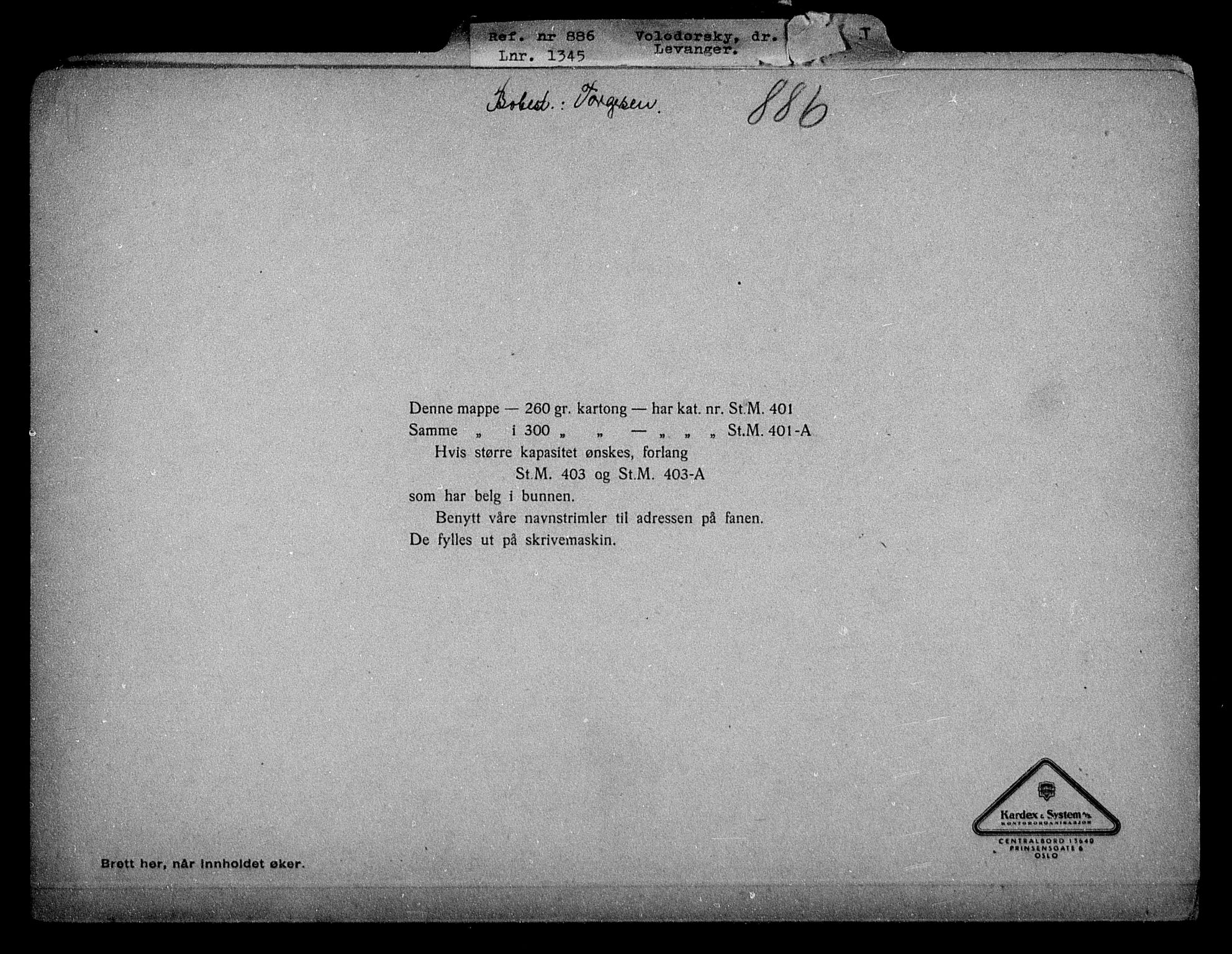 Justisdepartementet, Tilbakeføringskontoret for inndratte formuer, RA/S-1564/H/Hc/Hcb/L0916: --, 1945-1947, p. 923