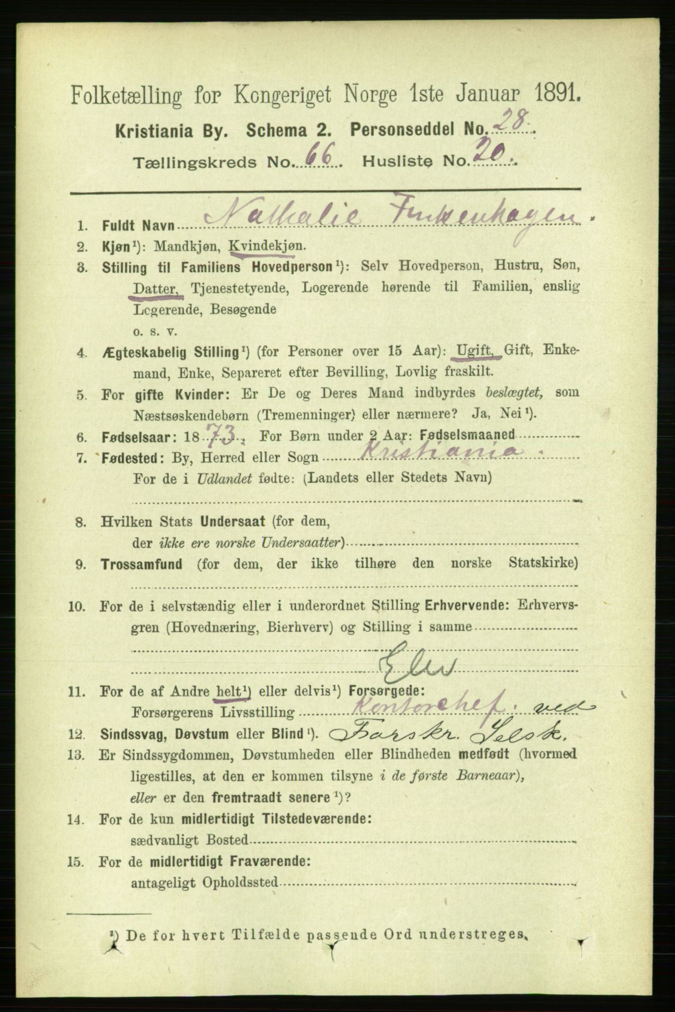 RA, 1891 census for 0301 Kristiania, 1891, p. 35994