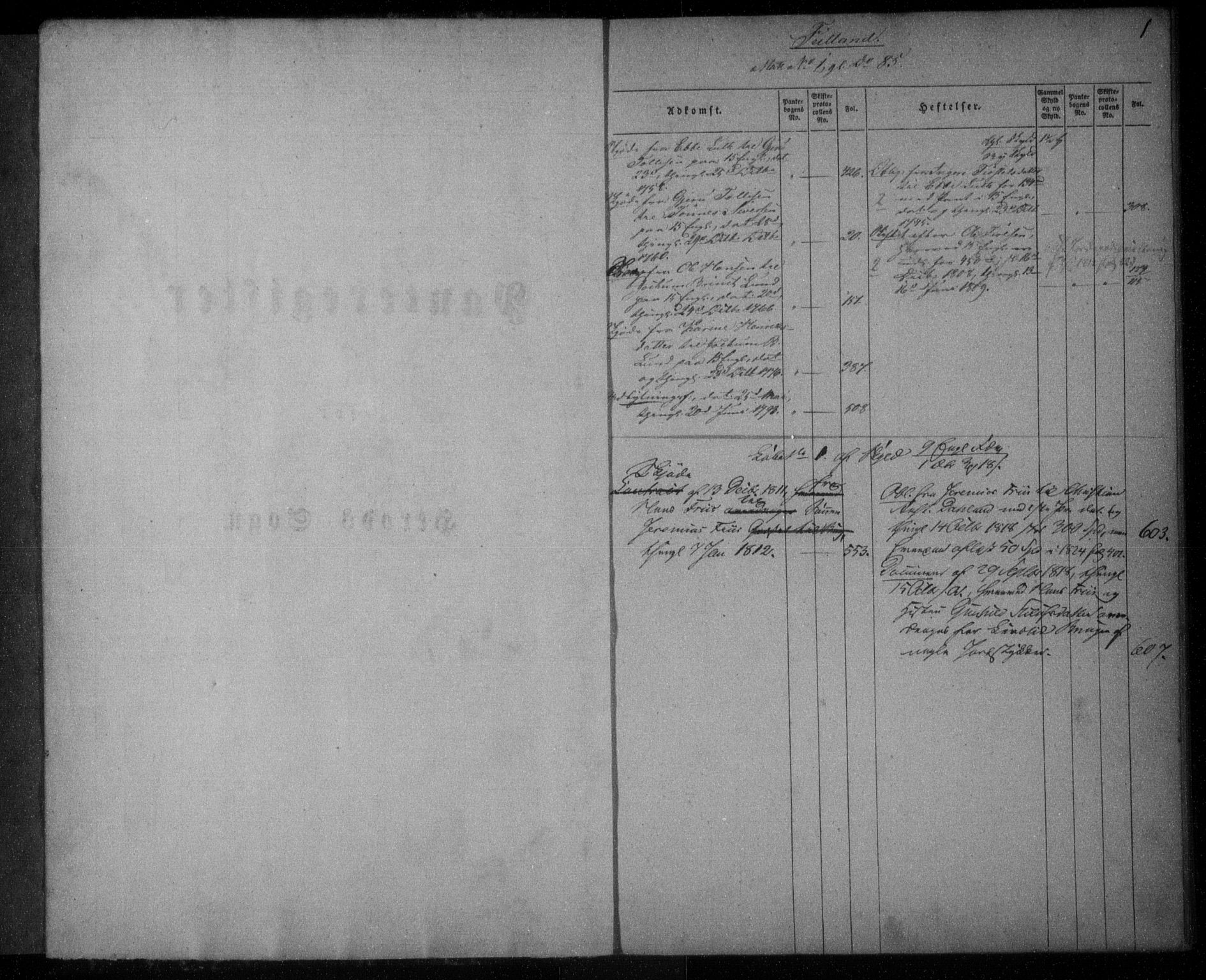 Lister sorenskriveri, SAK/1221-0003/G/Ga/L0011: Mortgage register no. 11, 1738-1810, p. 1