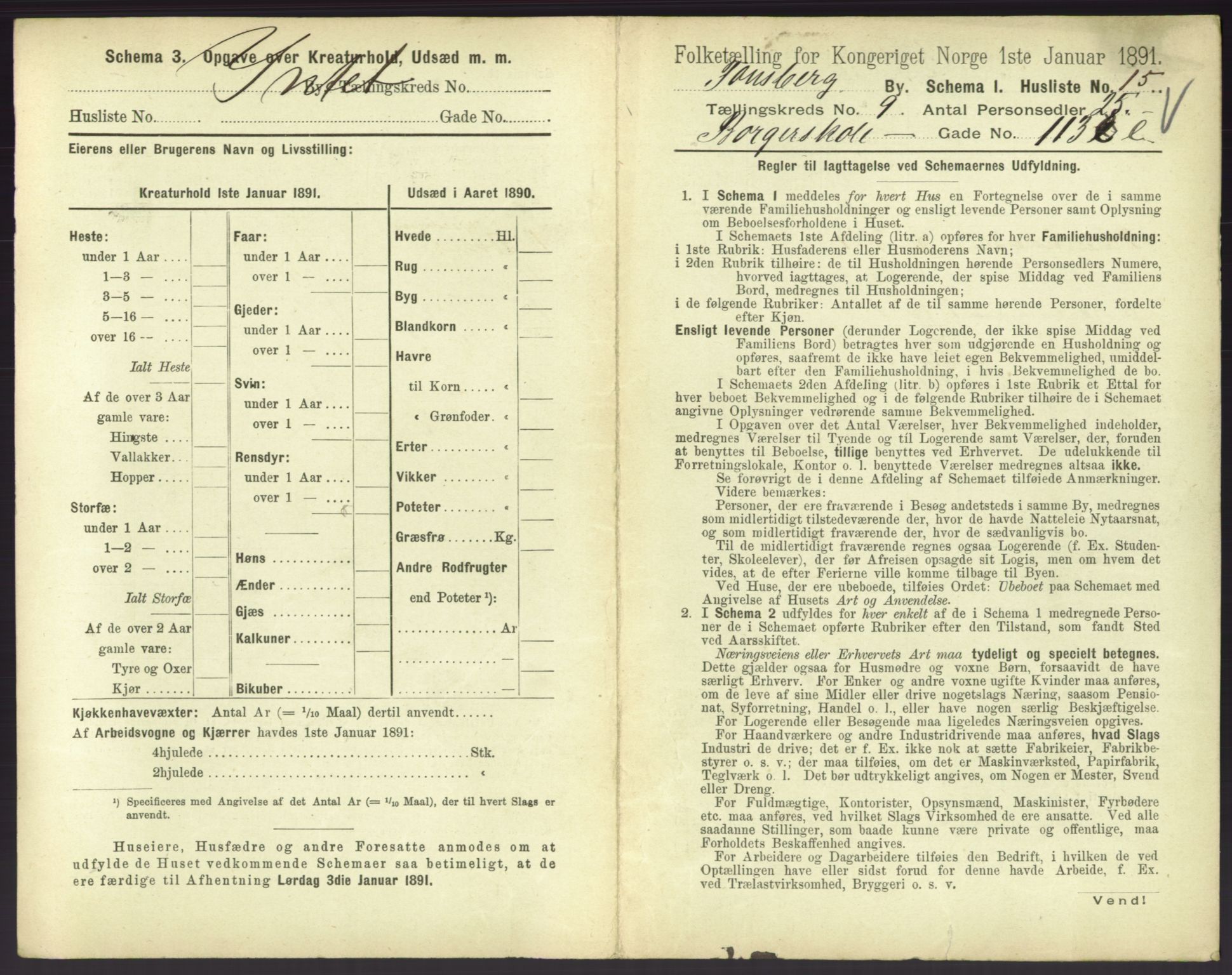 RA, 1891 census for 0705 Tønsberg, 1891, p. 390