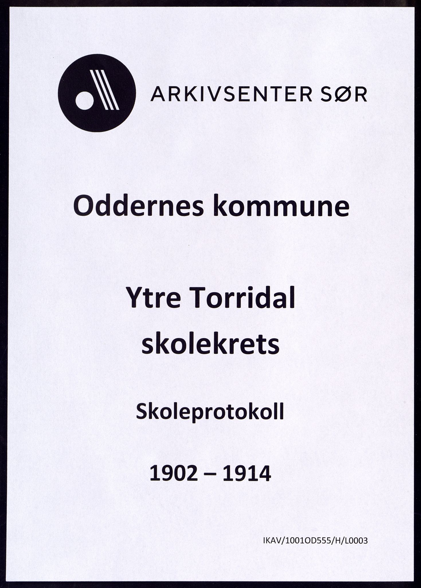 Oddernes kommune - Ytre Torridal skolekrets, ARKSOR/1001OD555/H/L0003: Skoleprotokoll, 1902-1914