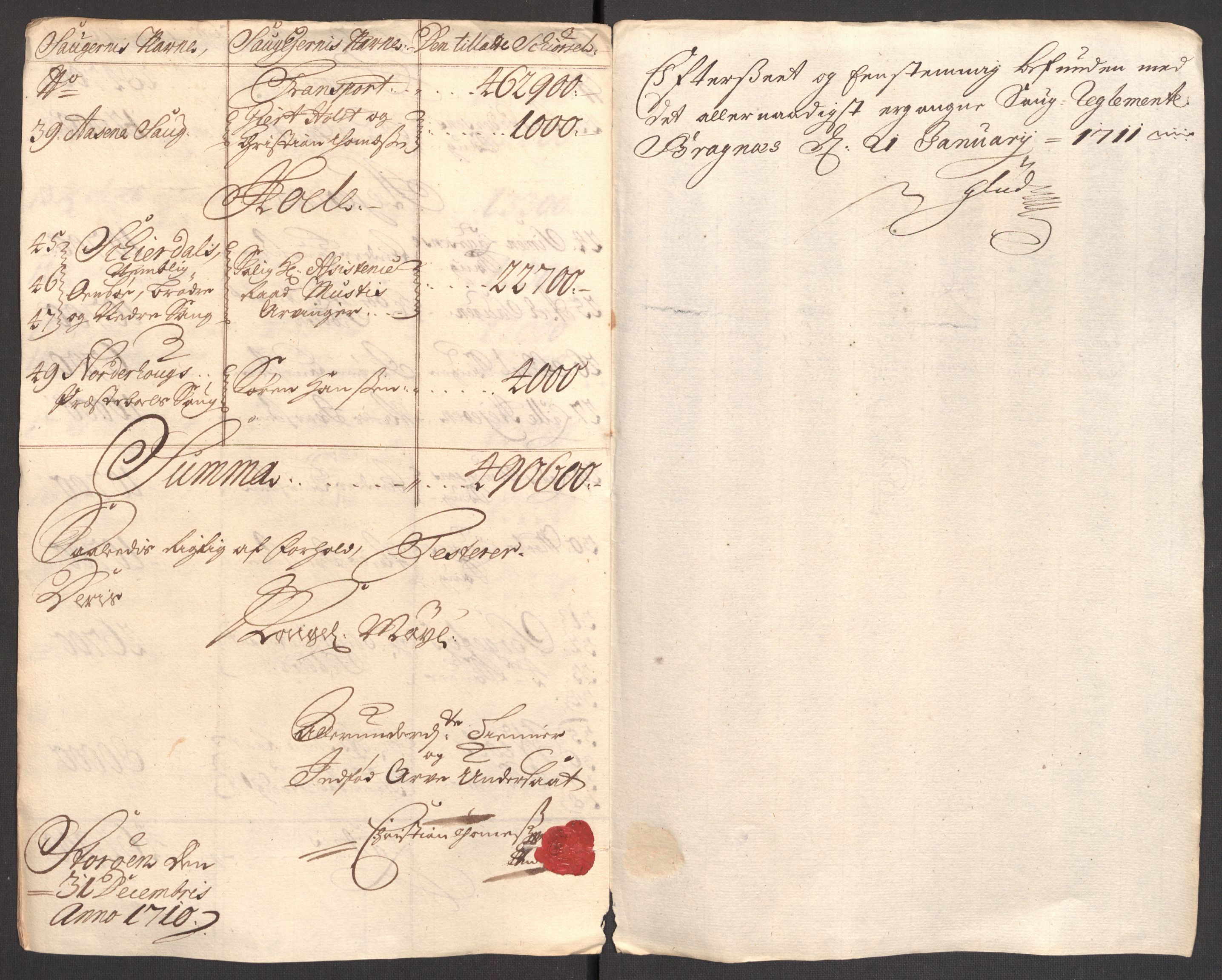 Rentekammeret inntil 1814, Reviderte regnskaper, Fogderegnskap, AV/RA-EA-4092/R23/L1468: Fogderegnskap Ringerike og Hallingdal, 1709-1710, p. 354