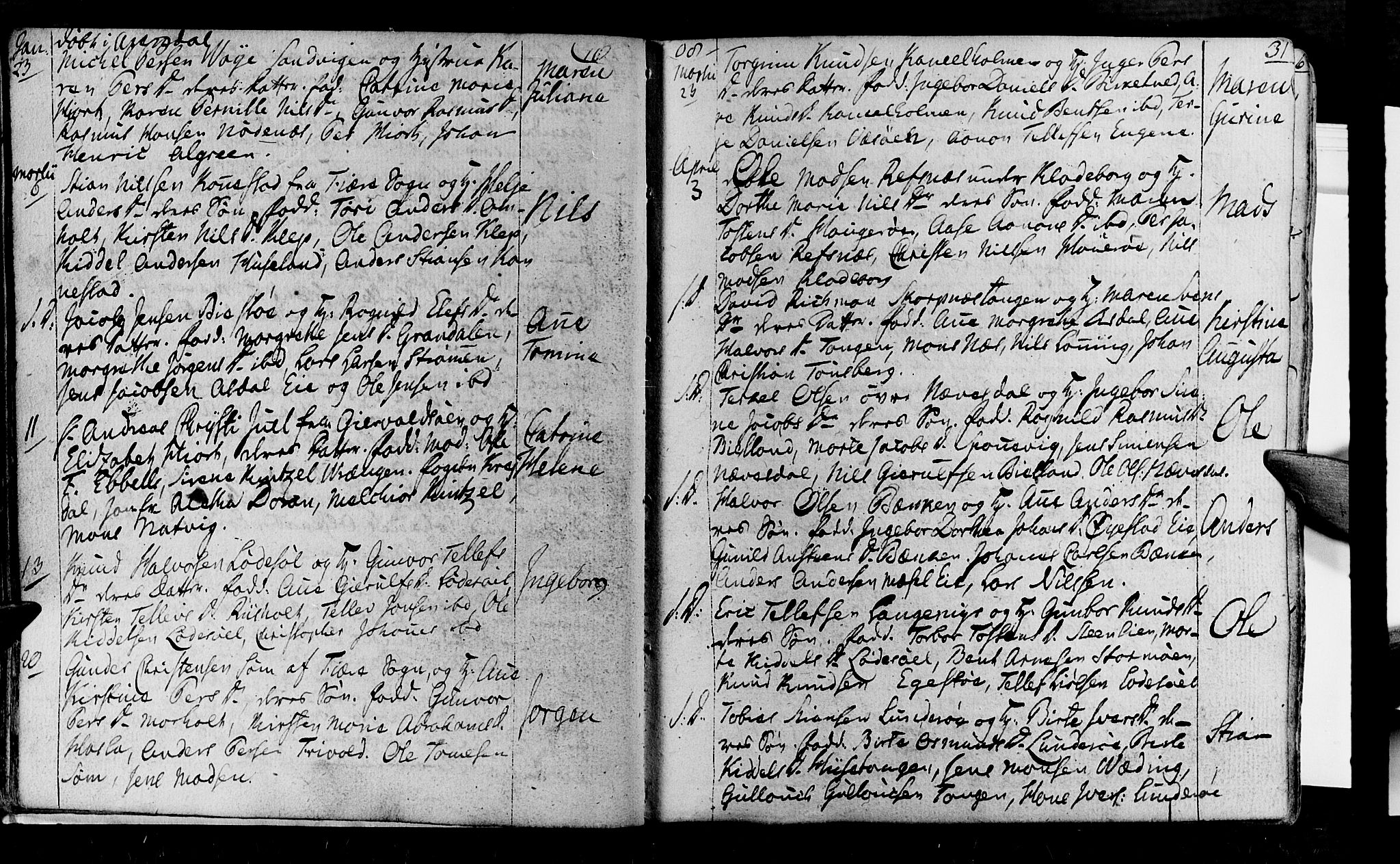 Øyestad sokneprestkontor, AV/SAK-1111-0049/F/Fa/L0011: Parish register (official) no. A 11, 1805-1824, p. 31