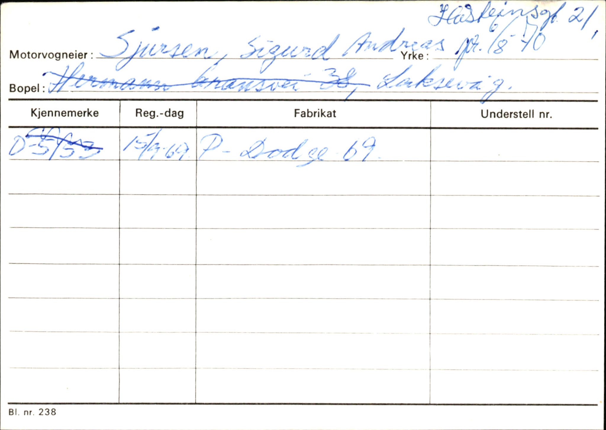 Statens vegvesen, Hordaland vegkontor, AV/SAB-A-5201/2/Hb/L0031: O-eierkort S, 1920-1971, p. 58