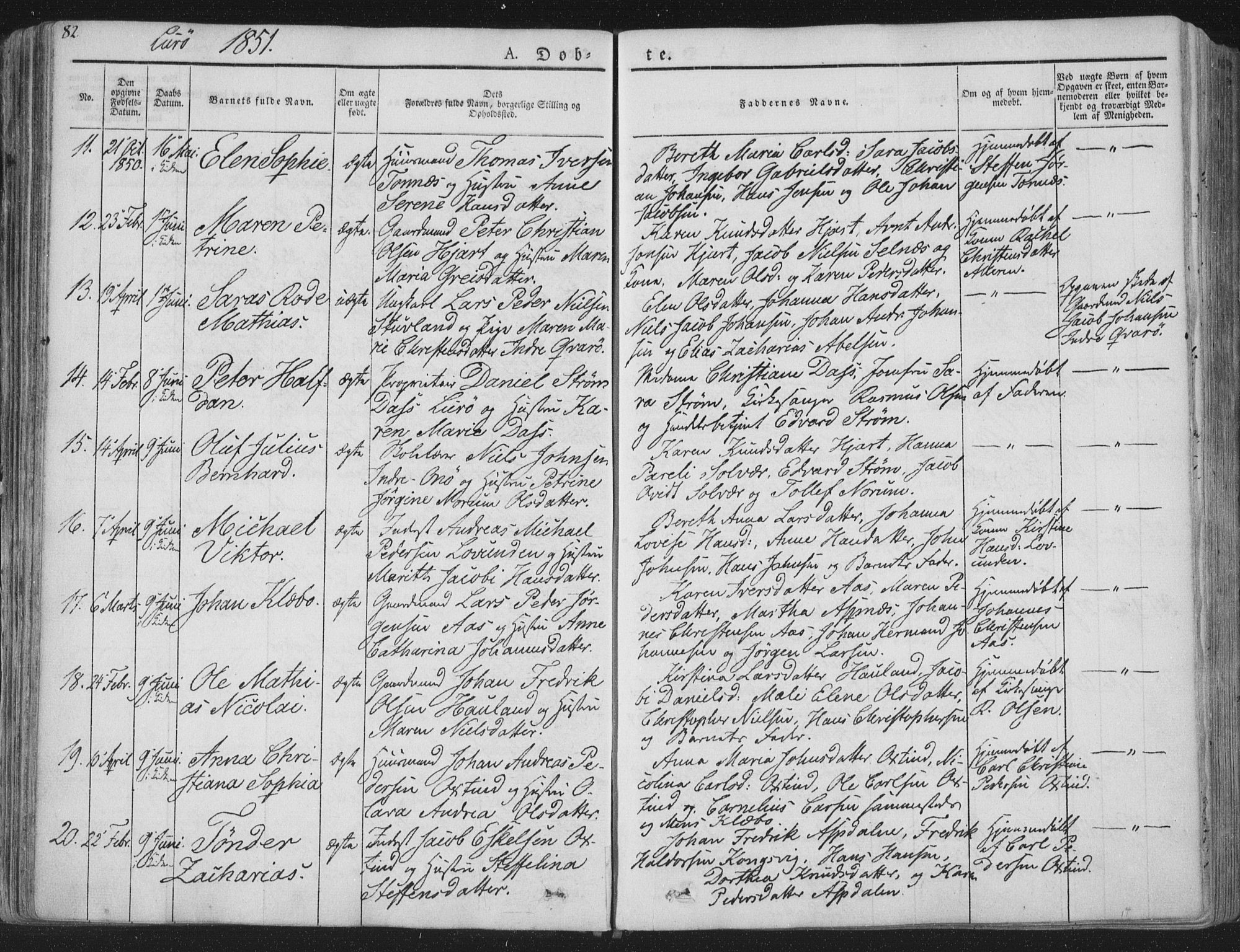 Ministerialprotokoller, klokkerbøker og fødselsregistre - Nordland, SAT/A-1459/839/L0565: Parish register (official) no. 839A02, 1825-1862, p. 82