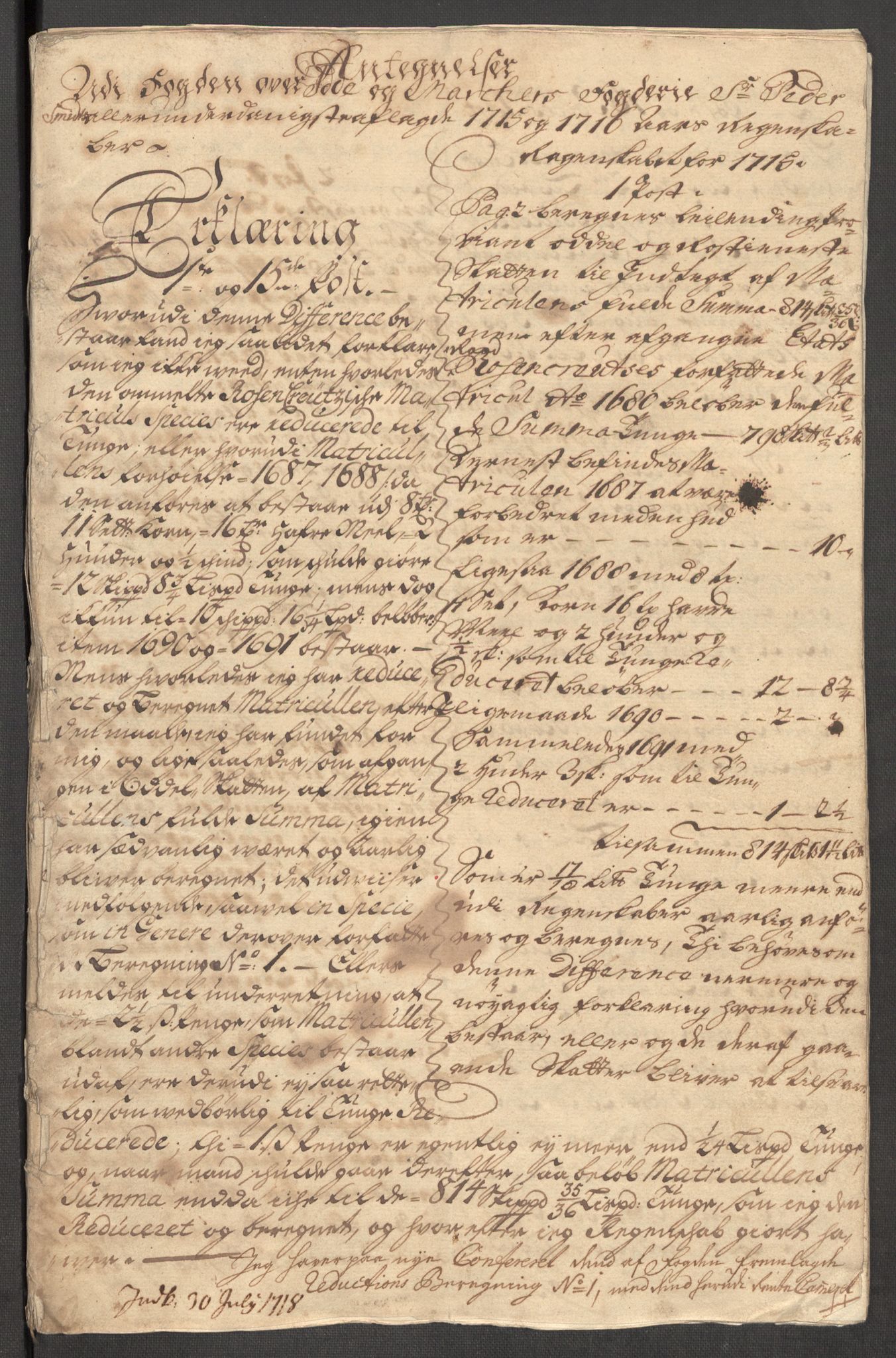 Rentekammeret inntil 1814, Reviderte regnskaper, Fogderegnskap, RA/EA-4092/R01/L0023: Fogderegnskap Idd og Marker, 1715-1716, p. 399