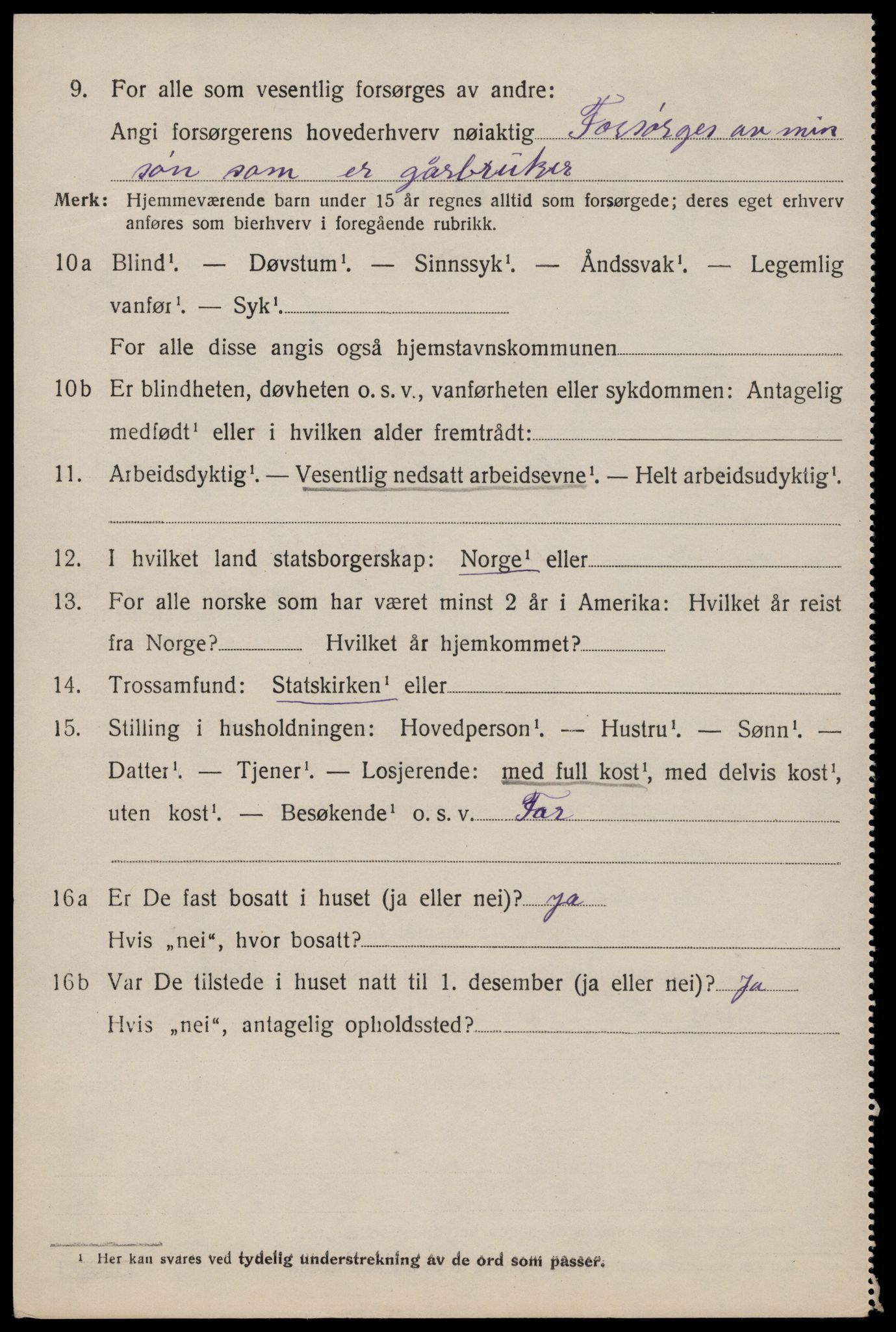 SAST, 1920 census for Avaldsnes, 1920, p. 5870