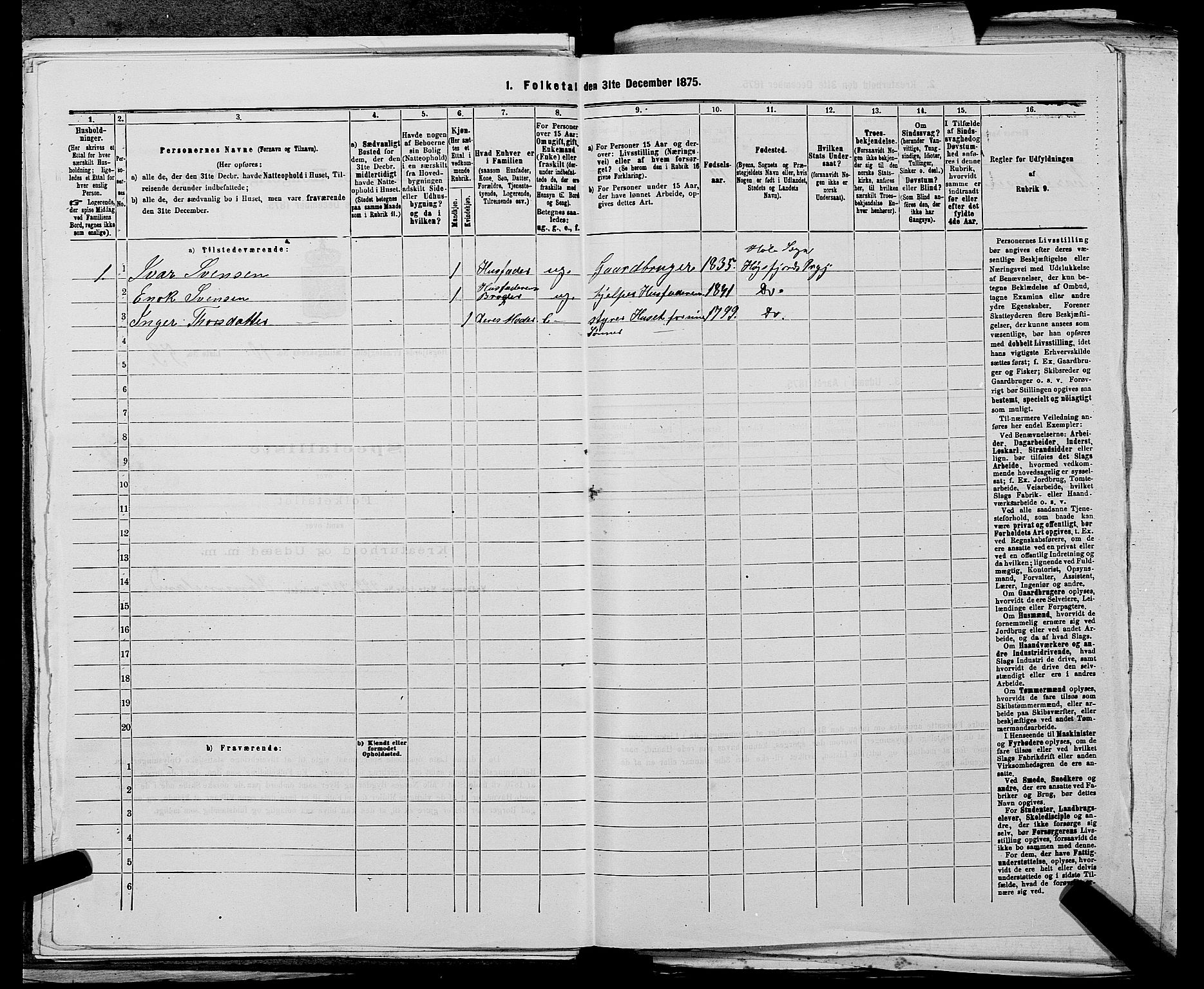 SAST, 1875 census for 1128P Høgsfjord, 1875, p. 885