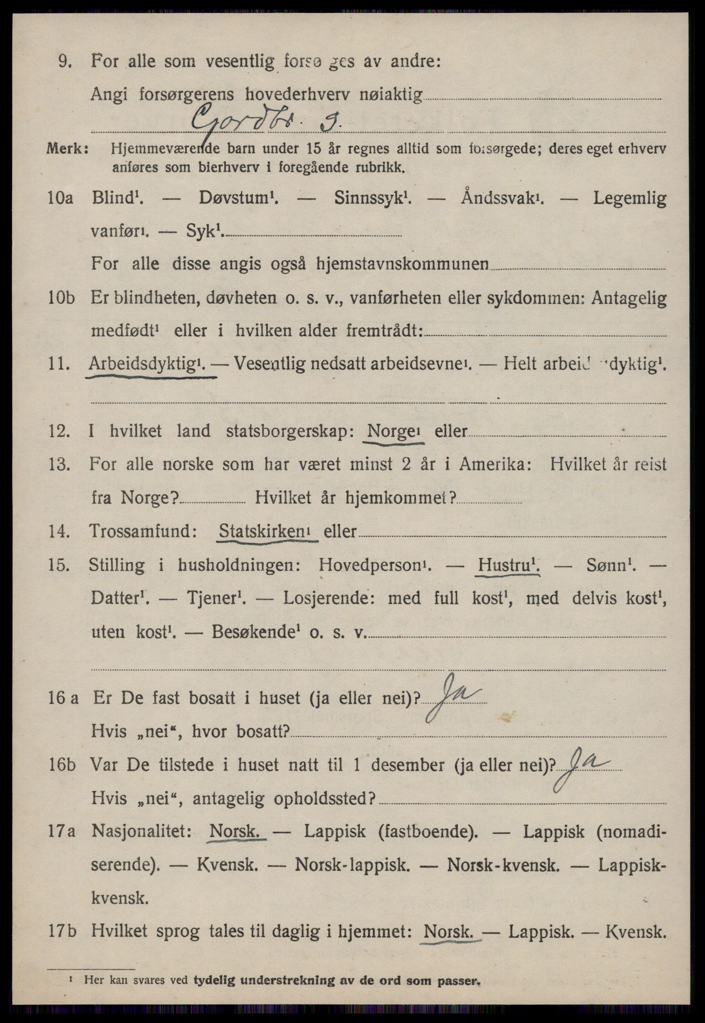 SAT, 1920 census for Ålen, 1920, p. 1525