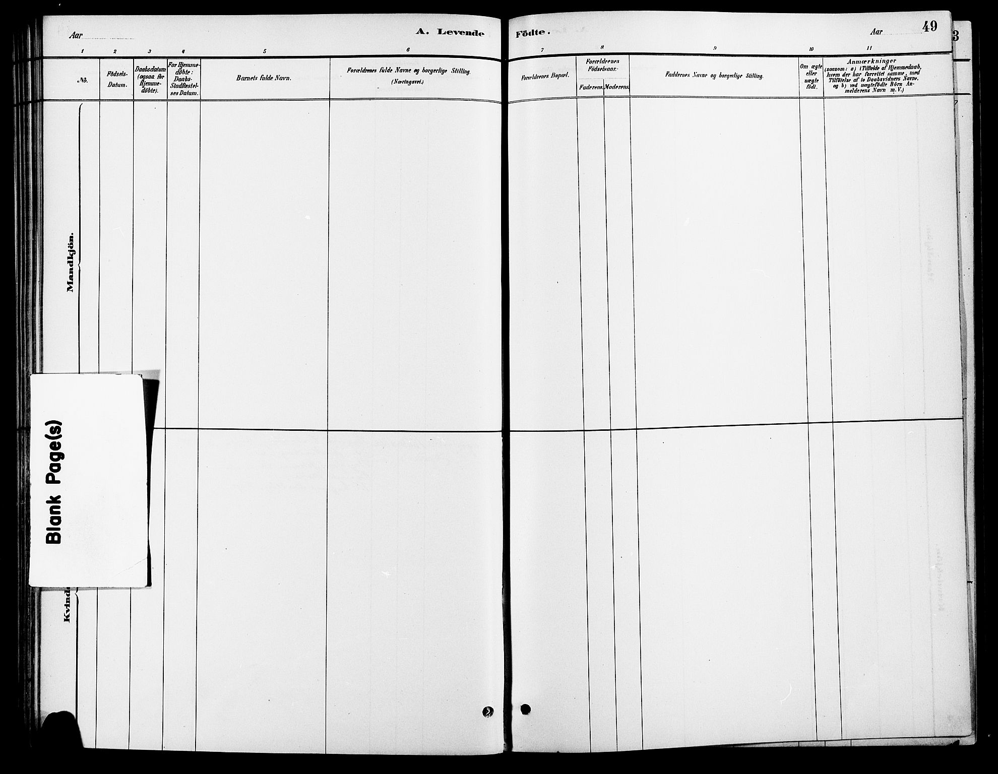 Vinger prestekontor, AV/SAH-PREST-024/H/Ha/Haa/L0013: Parish register (official) no. 13, 1881-1897, p. 49