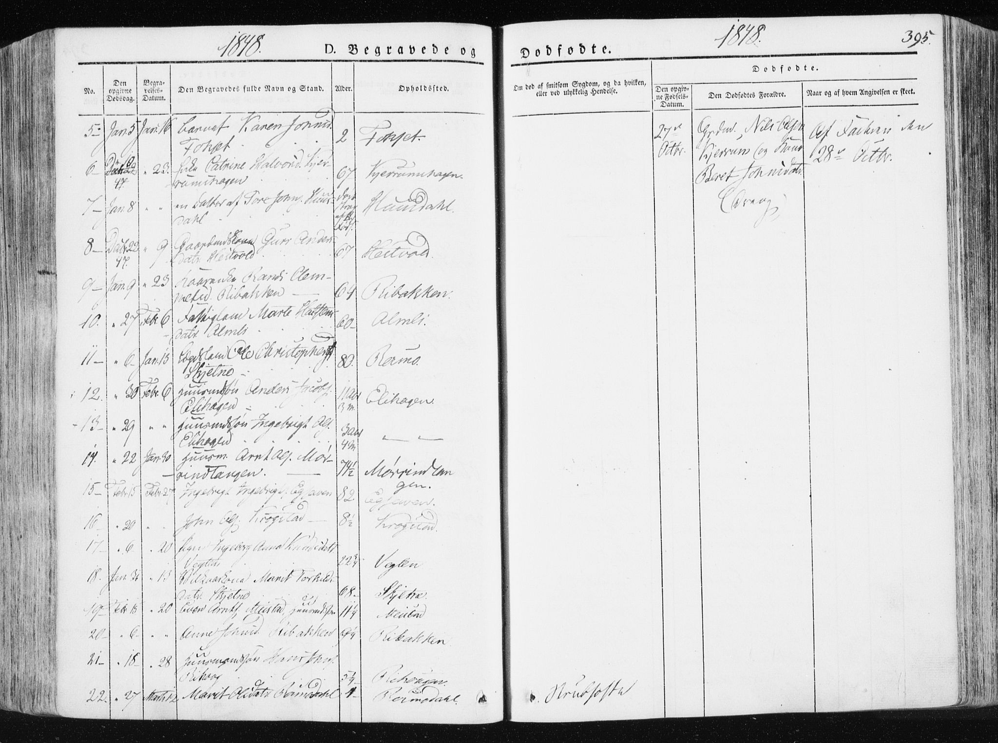 Ministerialprotokoller, klokkerbøker og fødselsregistre - Sør-Trøndelag, AV/SAT-A-1456/665/L0771: Parish register (official) no. 665A06, 1830-1856, p. 395