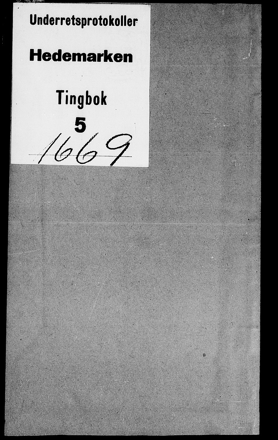 Hedemarken sorenskriveri, SAH/TING-034/G/Gb/L0005: Tingbok, 1669