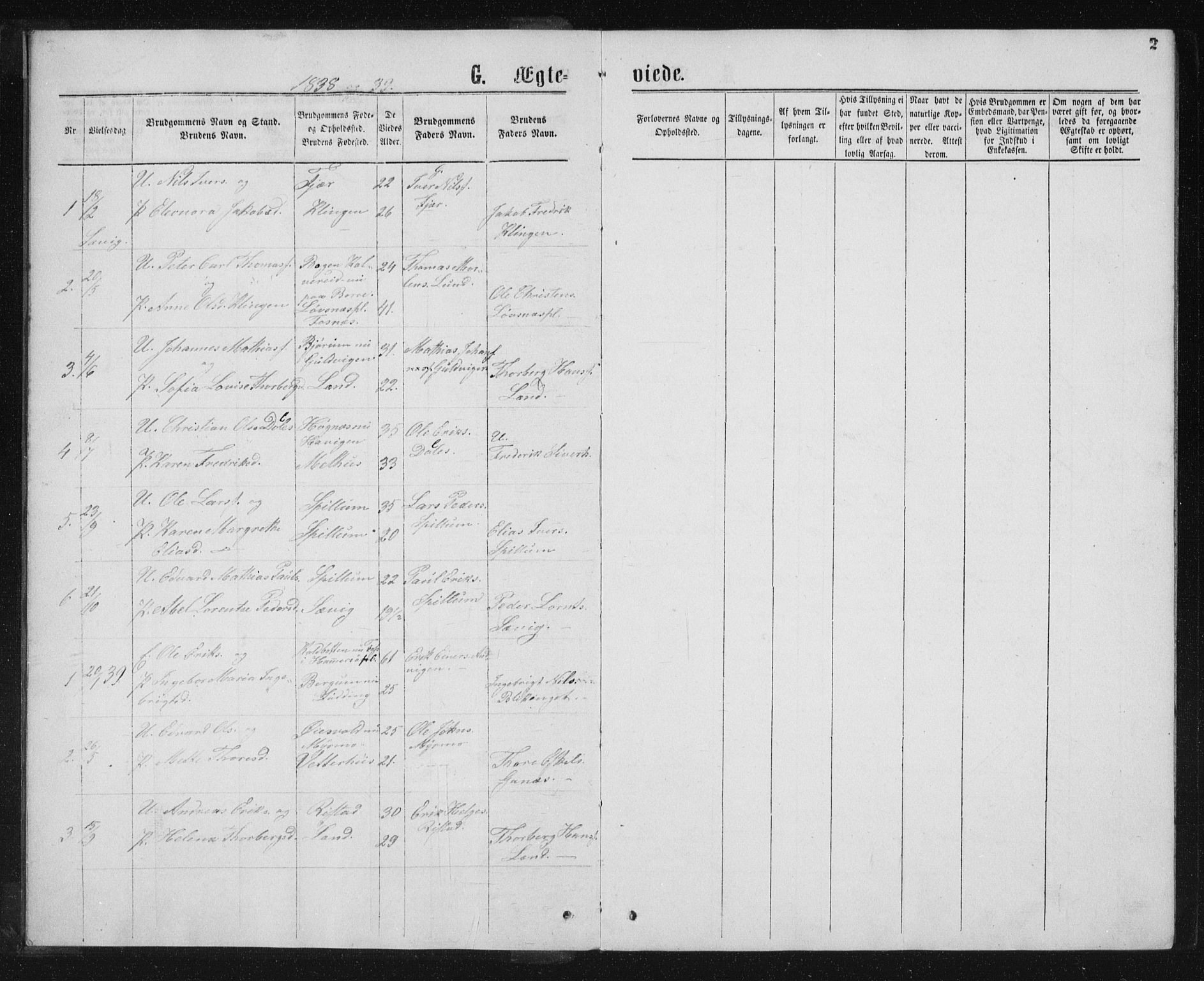 Ministerialprotokoller, klokkerbøker og fødselsregistre - Nord-Trøndelag, SAT/A-1458/768/L0568: Parish register (official) no. 768A03, 1836-1865, p. 2