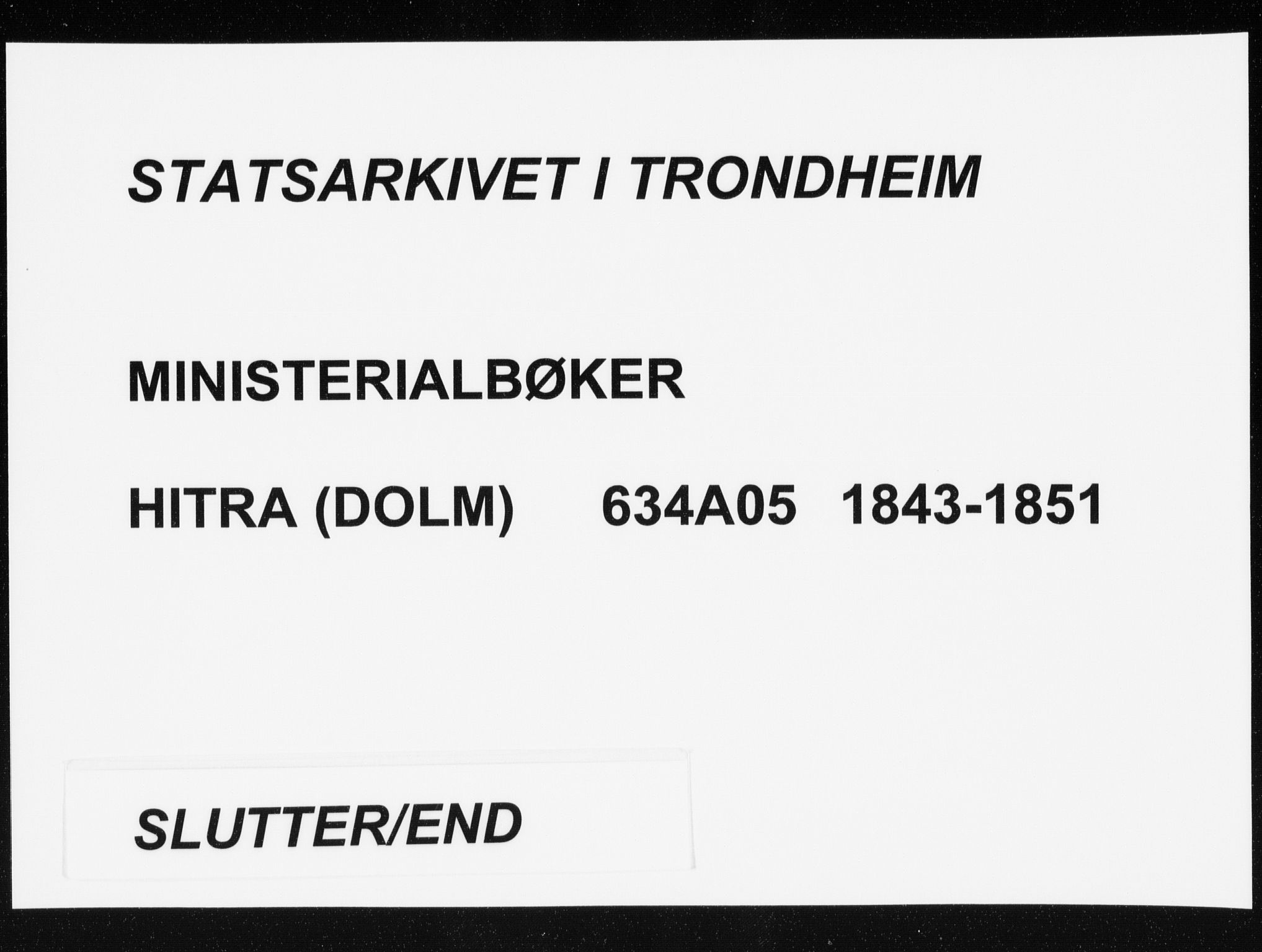 Ministerialprotokoller, klokkerbøker og fødselsregistre - Sør-Trøndelag, AV/SAT-A-1456/634/L0529: Parish register (official) no. 634A05, 1843-1851