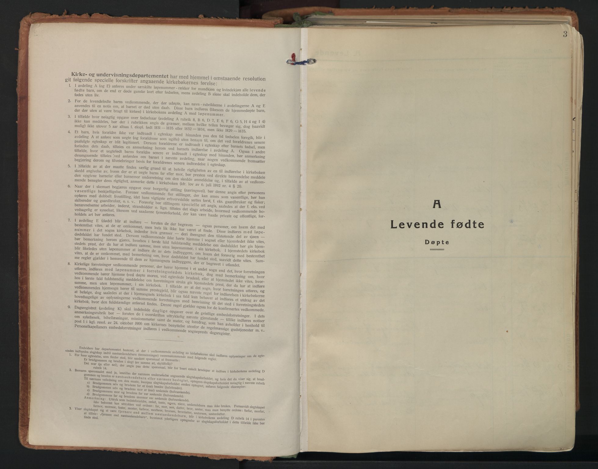 Moss prestekontor Kirkebøker, AV/SAO-A-2003/F/Fb/L0006: Parish register (official) no. II 6, 1924-1932, p. 3